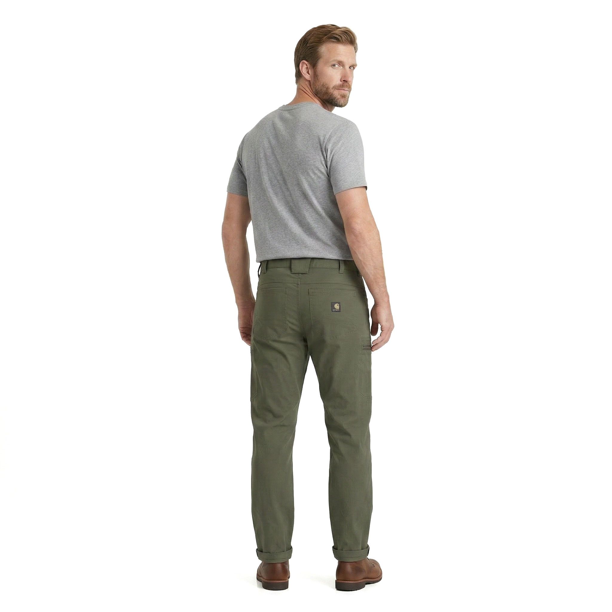 Carhartt&nbsp;Tapered servicebukser full stretch, Moss, large image number 3