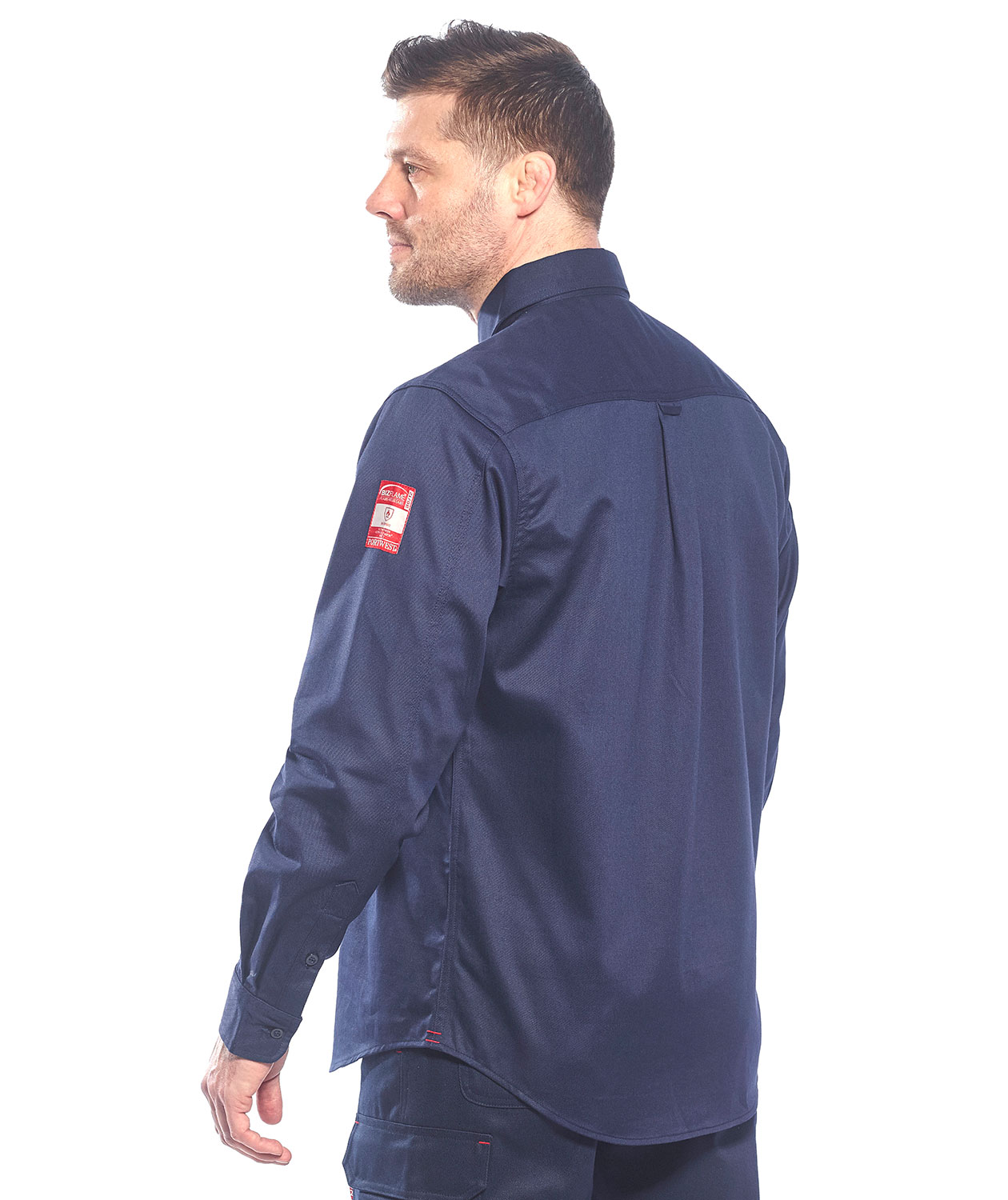 Portwest BizFlame work shirt, Dark Marine Blue, large image number 2