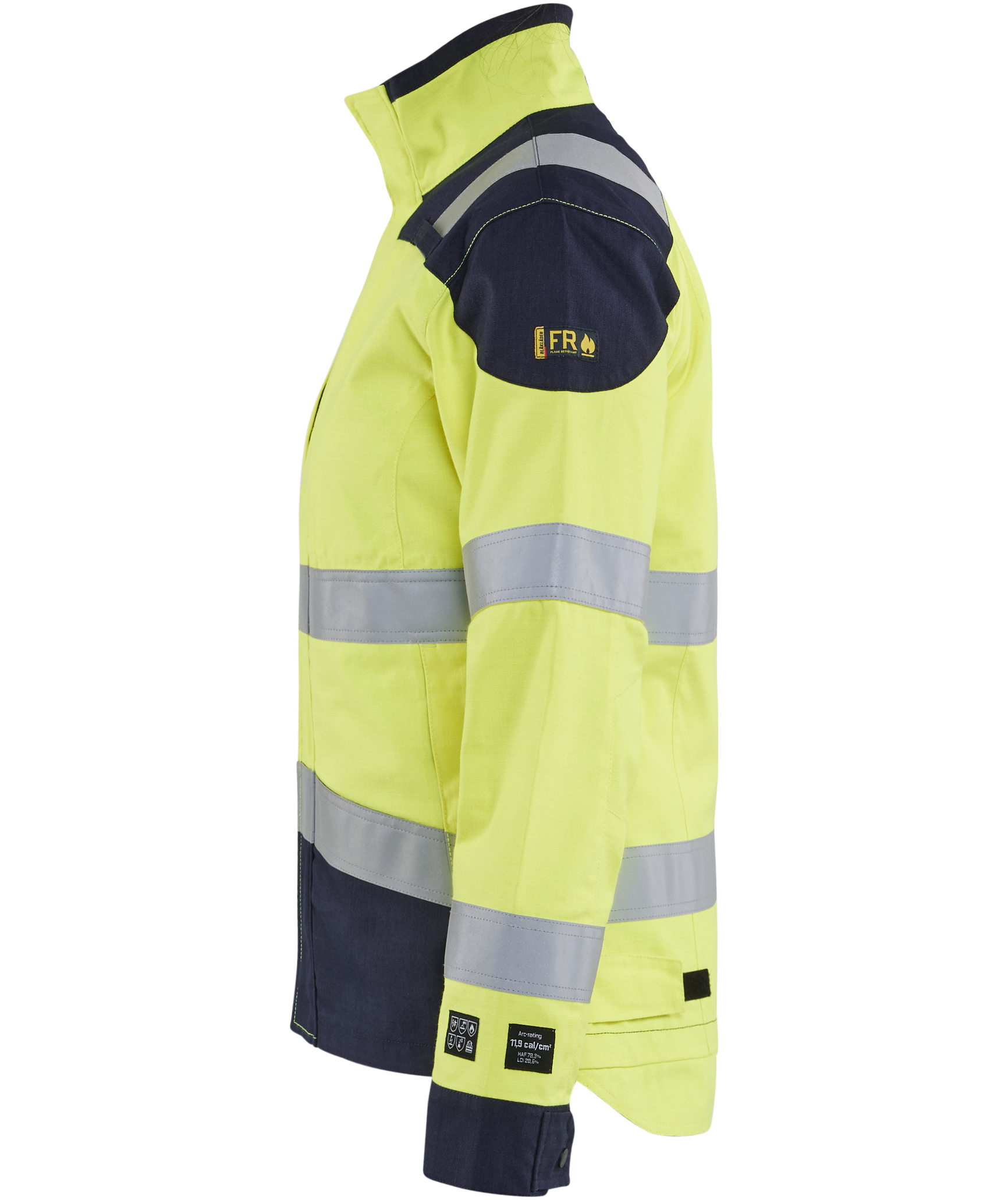Bl&aring;kl&auml;der women's Multinorm working jacket, Hi-vis yellow/Marine blue, large image number 4