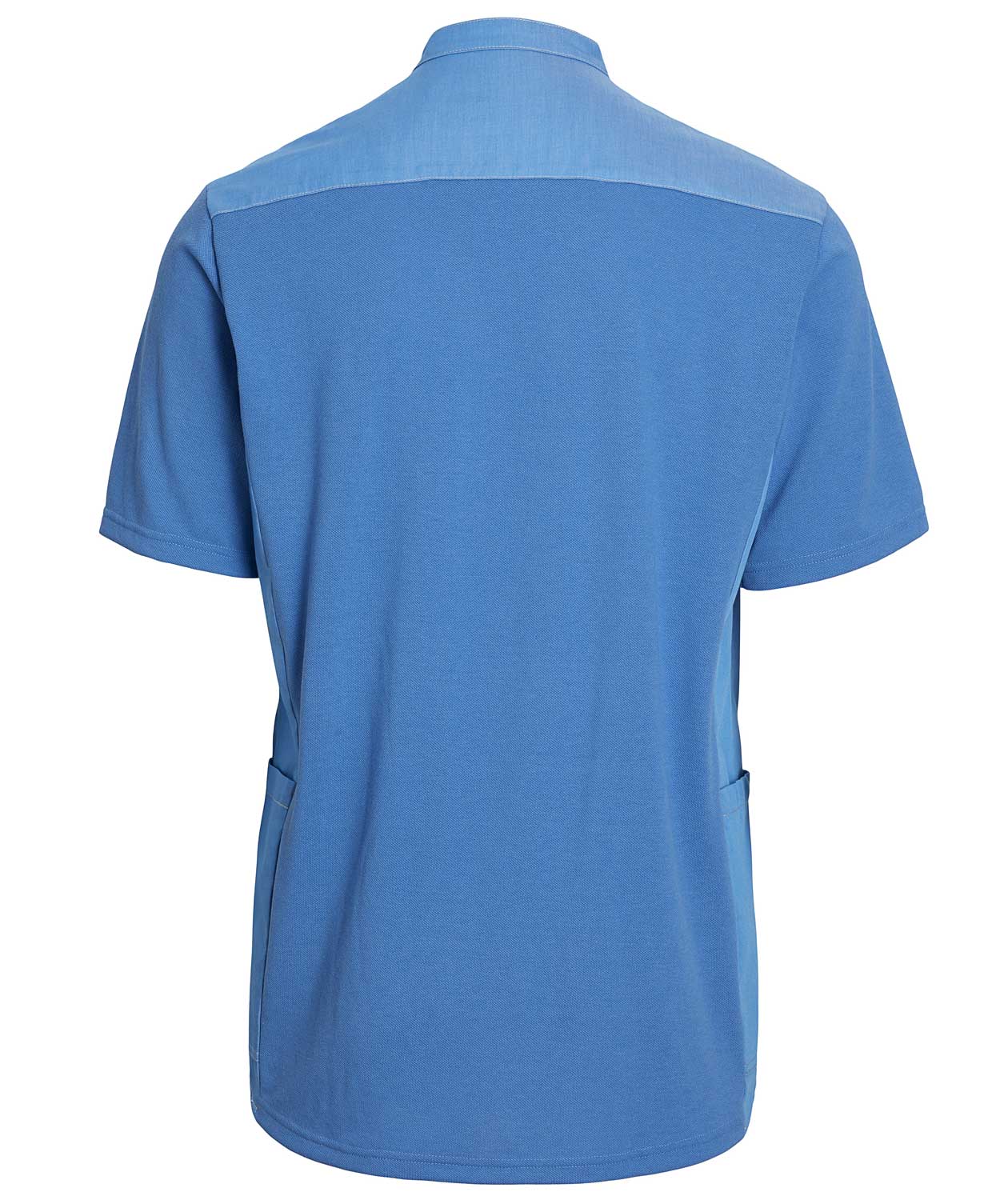 Kentaur kort&auml;rmad pique skjorta, Bl&aring;melerad