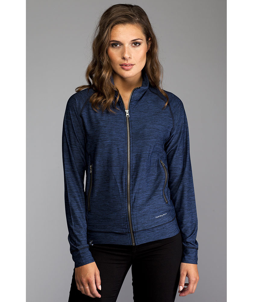 Pitch Stone cardigan  med blixtl&aring;s, Navy melange