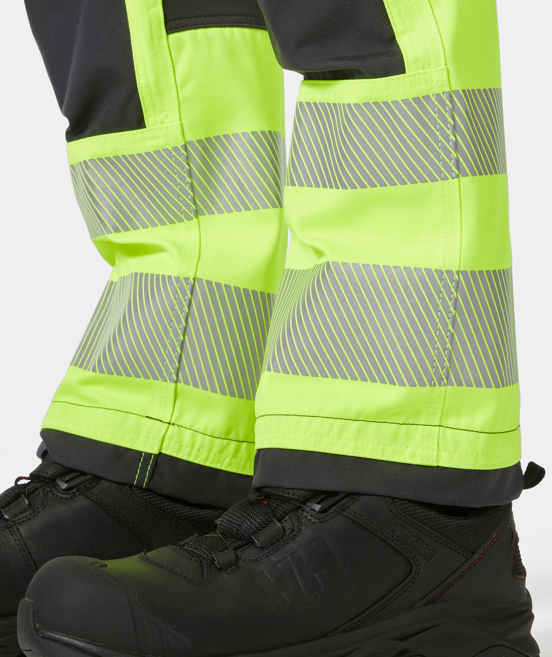 Helly Hansen ICU h&aring;ndverksbukse full stretch, Hi-vis gul/charcoal, large image number 4