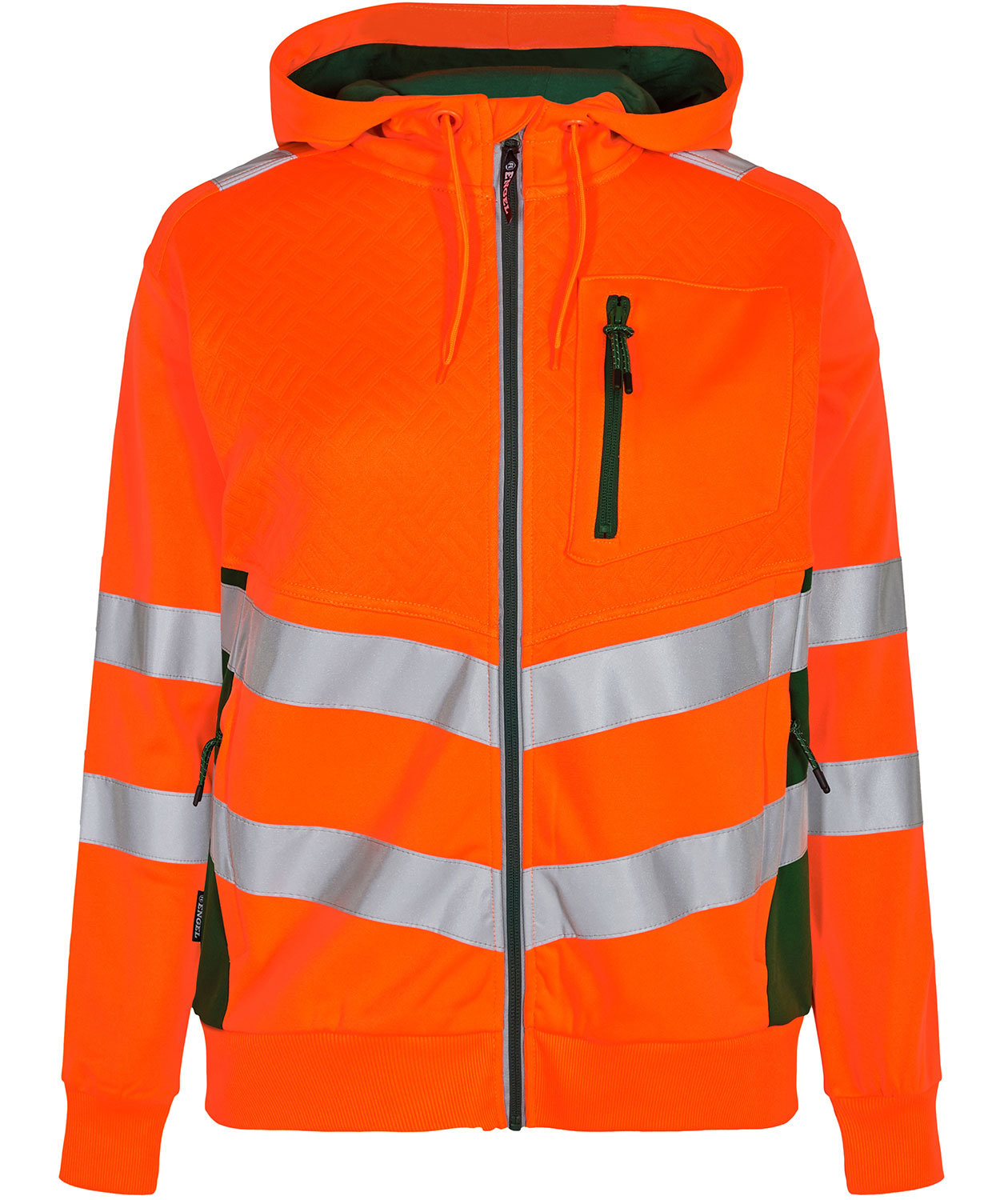 Engel Safety dame hettegenser, Hi-vis Oransje/Gr&oslash;nn, Hi-vis Oransje/Gr&oslash;nn, swatch