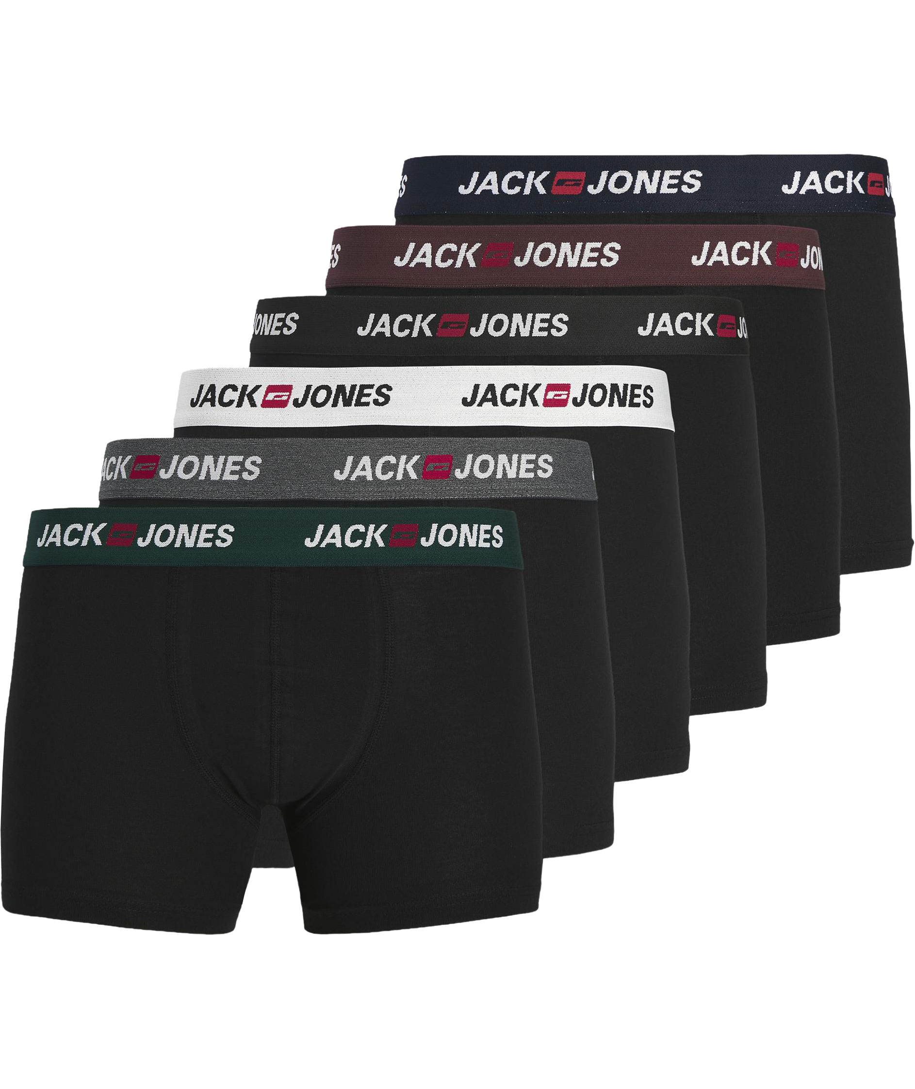 Jack & Jones Plus JACCORD LOGO 6-pack kalsong, Multif&auml;rgad
