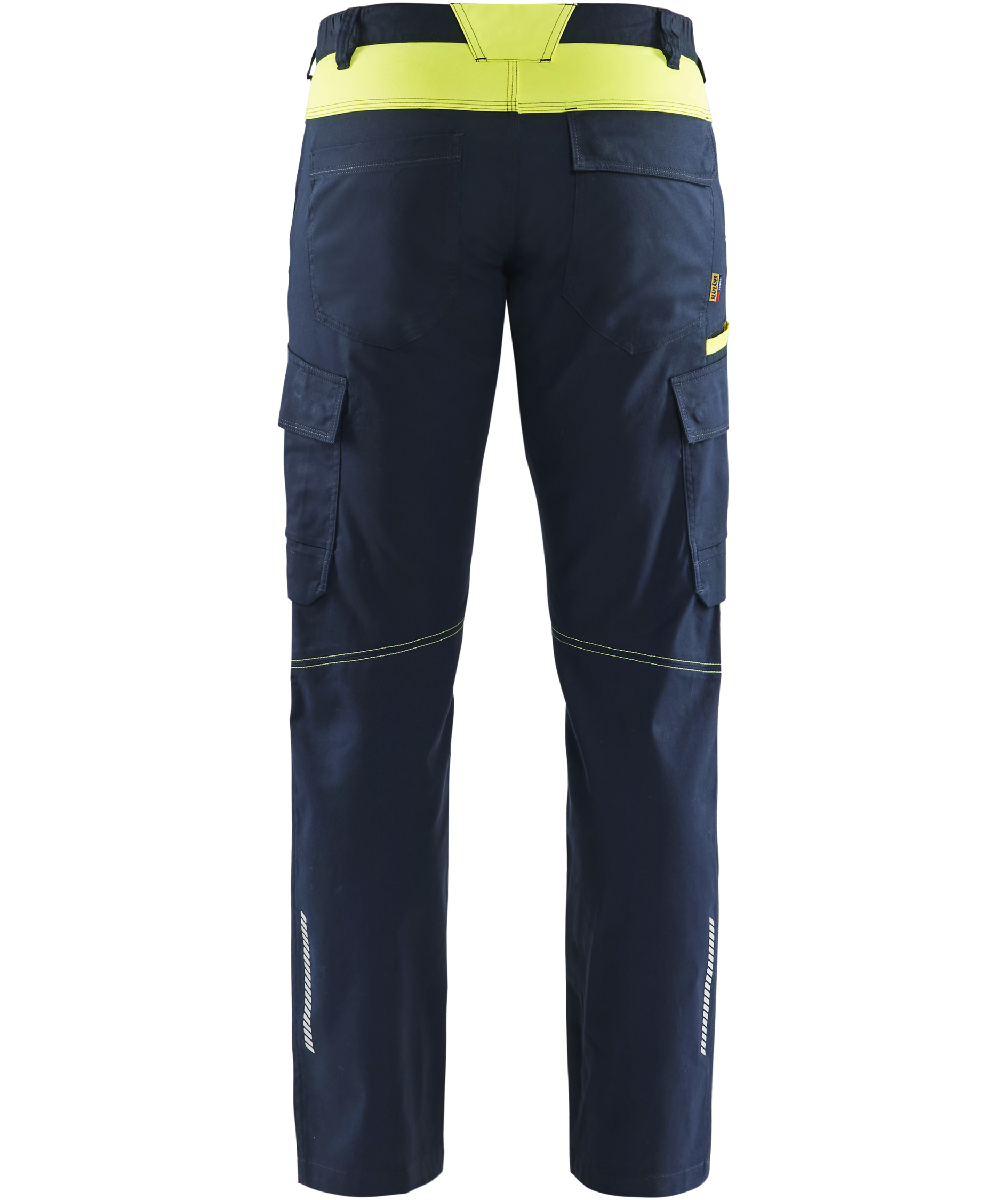 Bl&aring;kl&auml;der Diensthose, Dunkel Marine/Hi-Vis Gelb, large image number 1