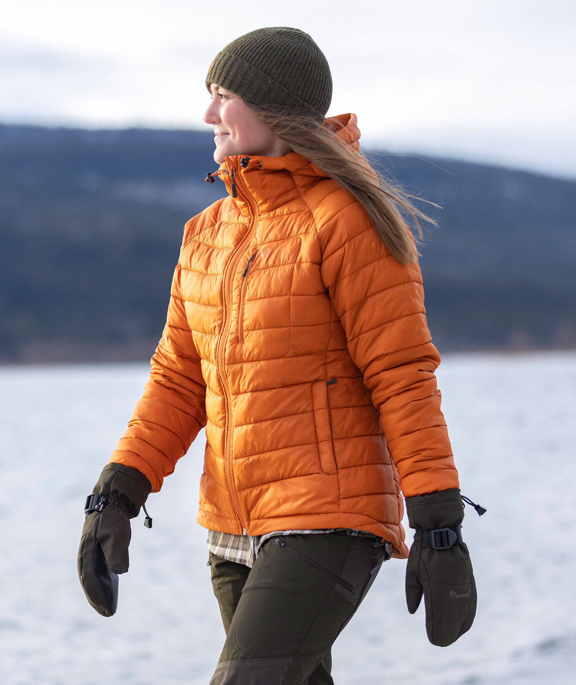 Pinewood&nbsp;Abisko Insulation vatteret damejakke, Burned Orange, large image number 3