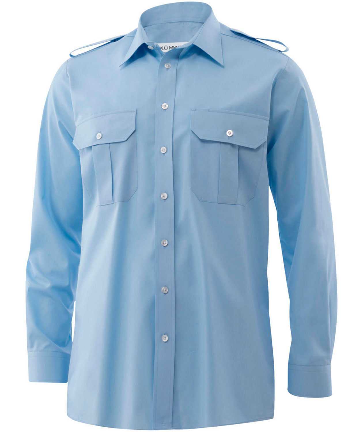 K&uuml;mmel Howard Classic fit pilotskjorte med ekstra ermlengde, Lys Bl&aring;