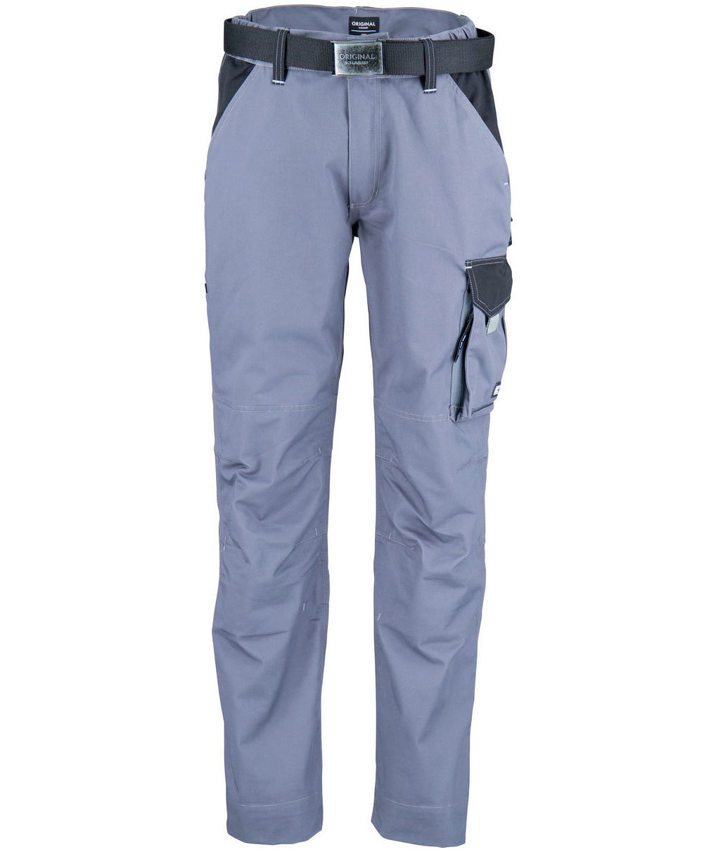 Kramp Original Arbeitshose mit G&uuml;rtel, Grau/Schwarz, Grau/Schwarz, swatch
