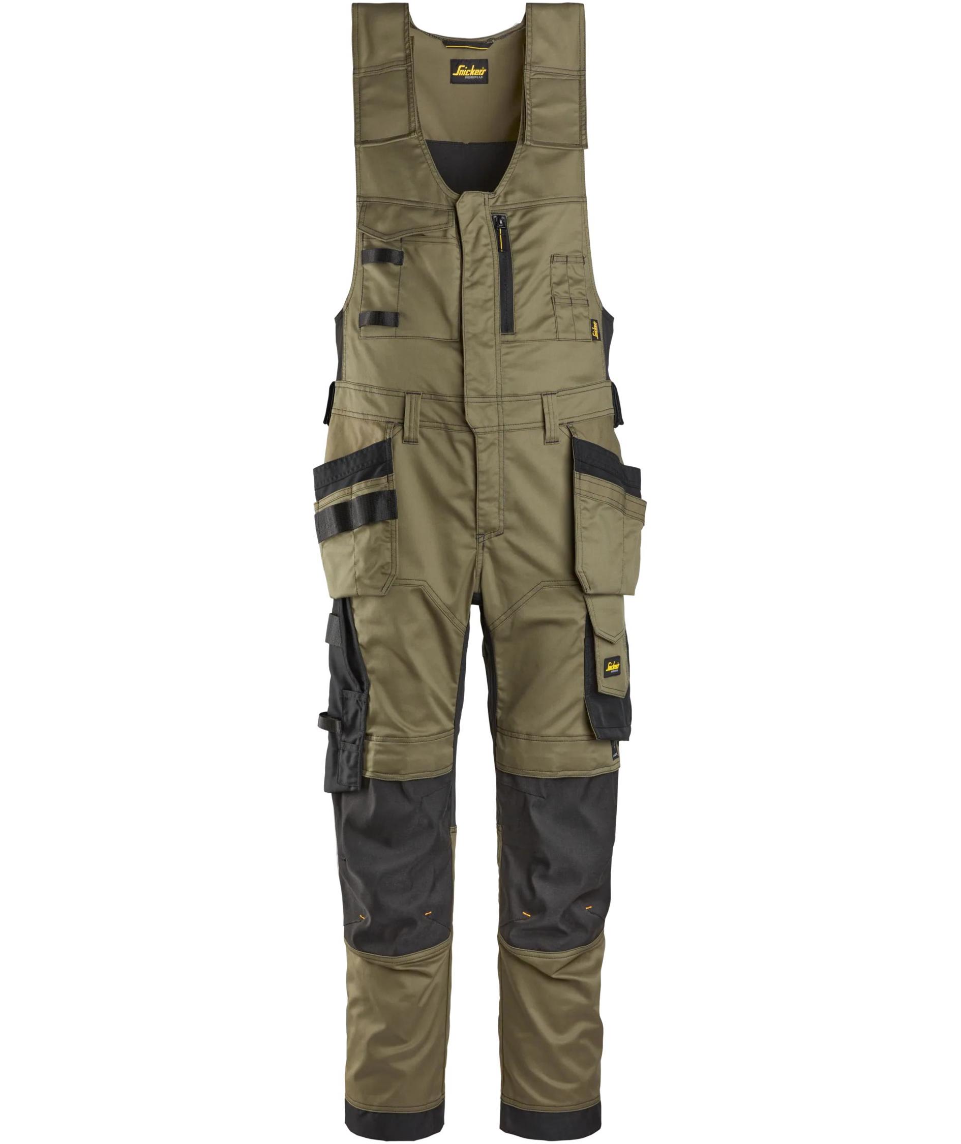 Snickers AllroundWork hantverksv&auml;stbyxa 6012, Khaki Green/Black, Khaki Green/Black, swatch