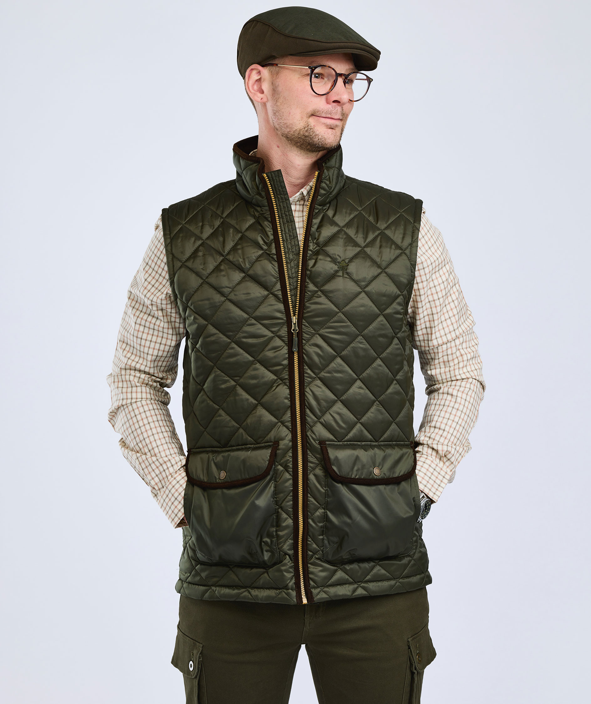 Pinewood Nydala Classic vatteret vest, Moss green, large image number 7