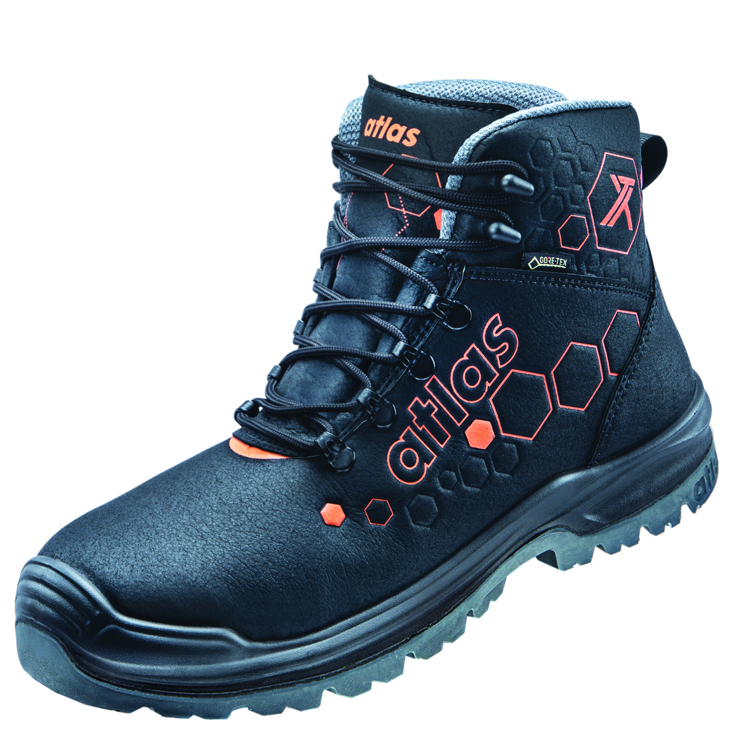 Atlas XT 520 GTX safety boots S3, Black/Orange