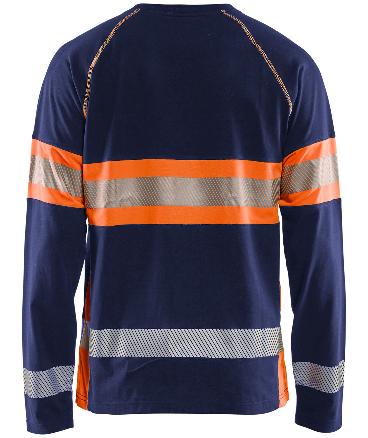 Bl&aring;kl&auml;der lang&aelig;rmet T-shirt, Marine/Hi-Vis Orange, large image number 1