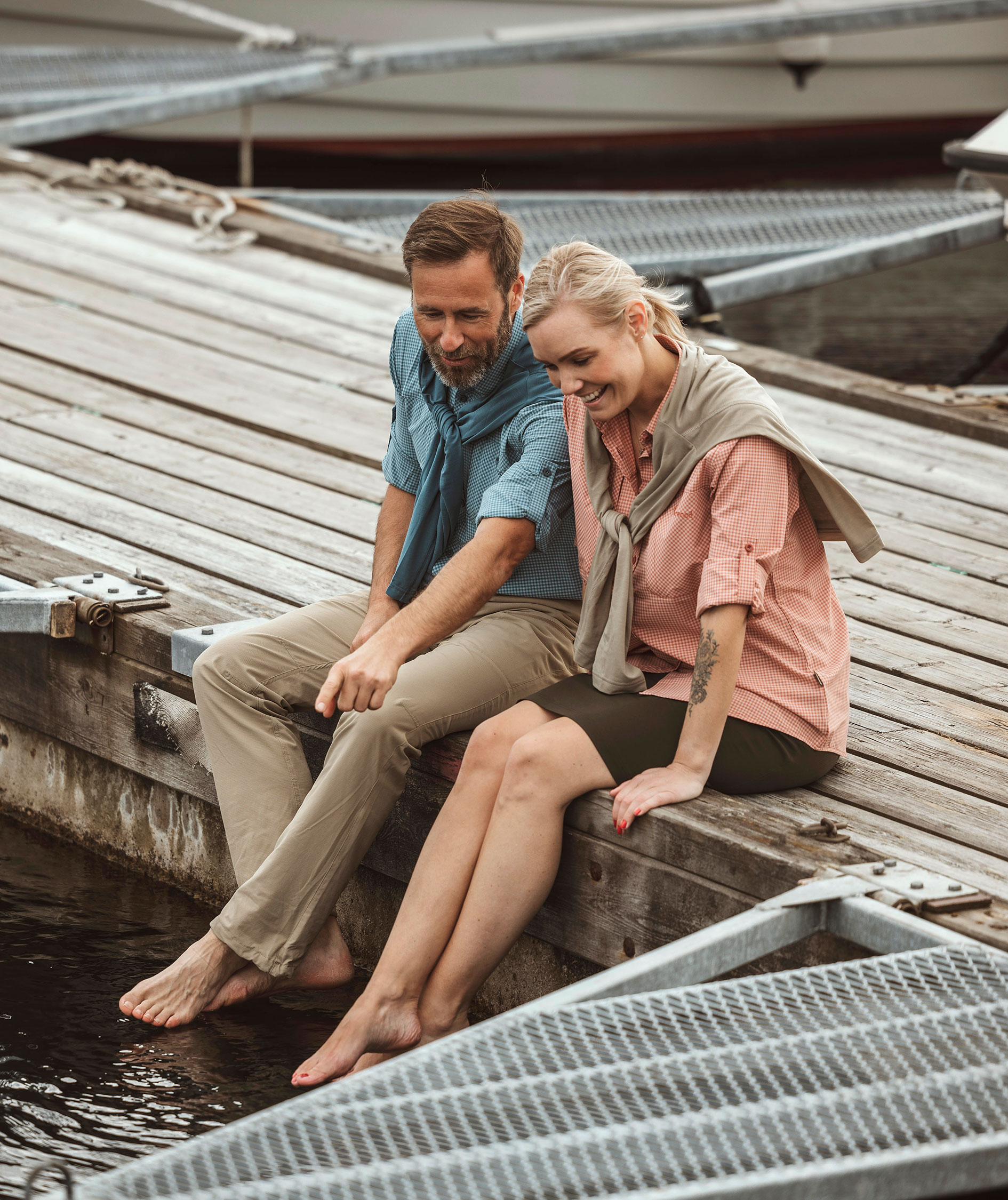 Pinewood NatureSafe dameskjorte, Brick Pink/Off White, large image number 10