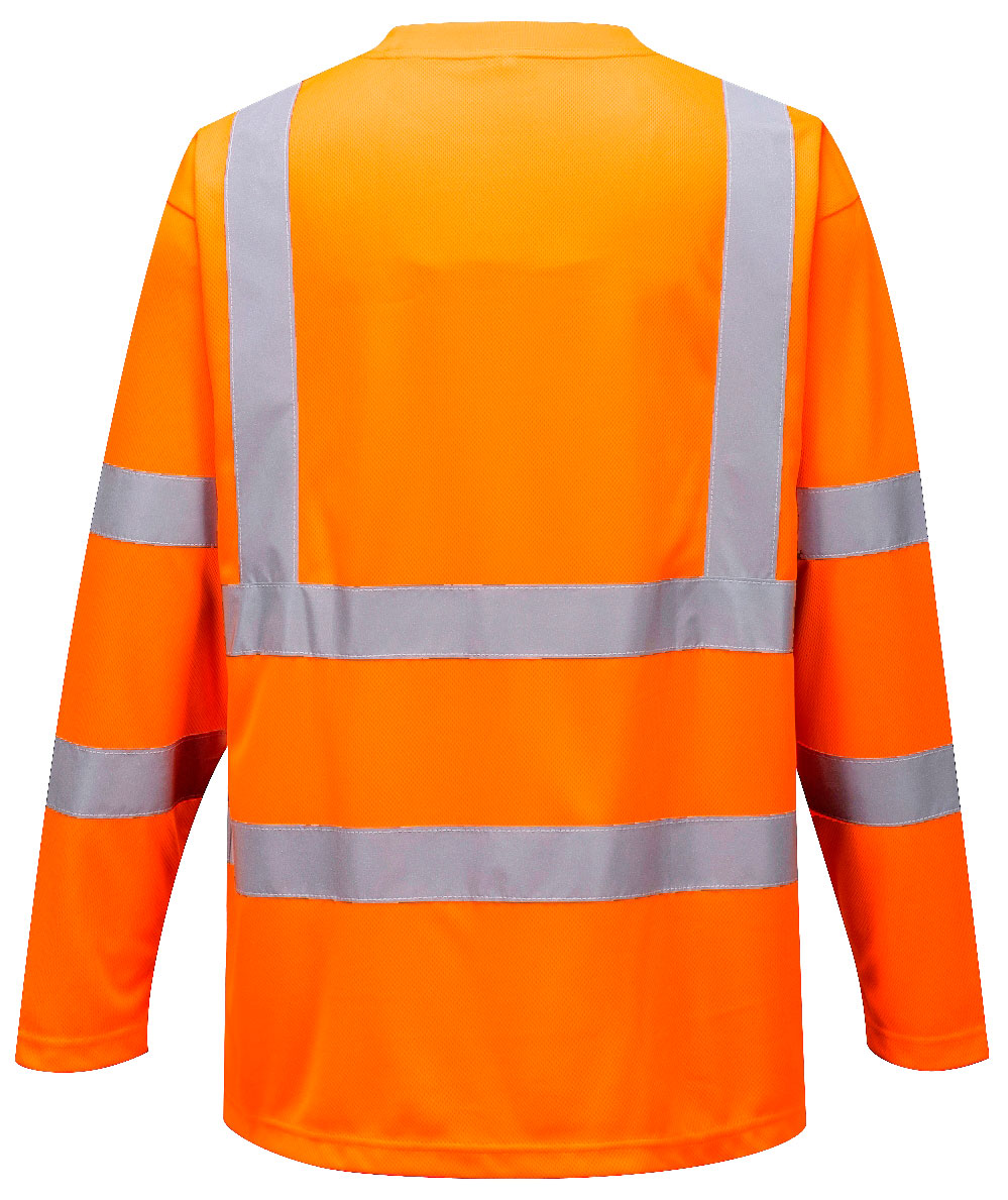 Portwest l&aring;ng&auml;rmad T-shirt, Varsel Orange