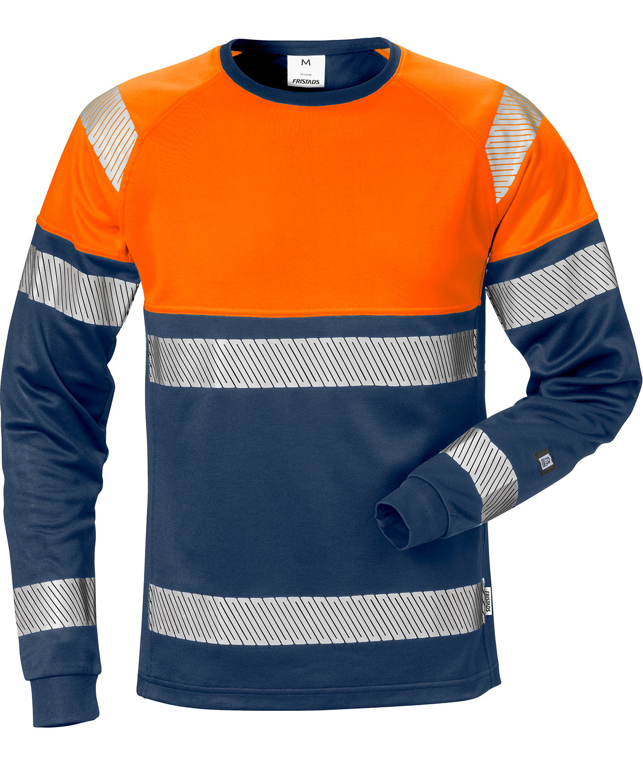 Fristads&nbsp;lang&auml;rmliges T-Shirt 7519, Hi-vis Orange/Marine, Hi-vis Orange/Marine, swatch