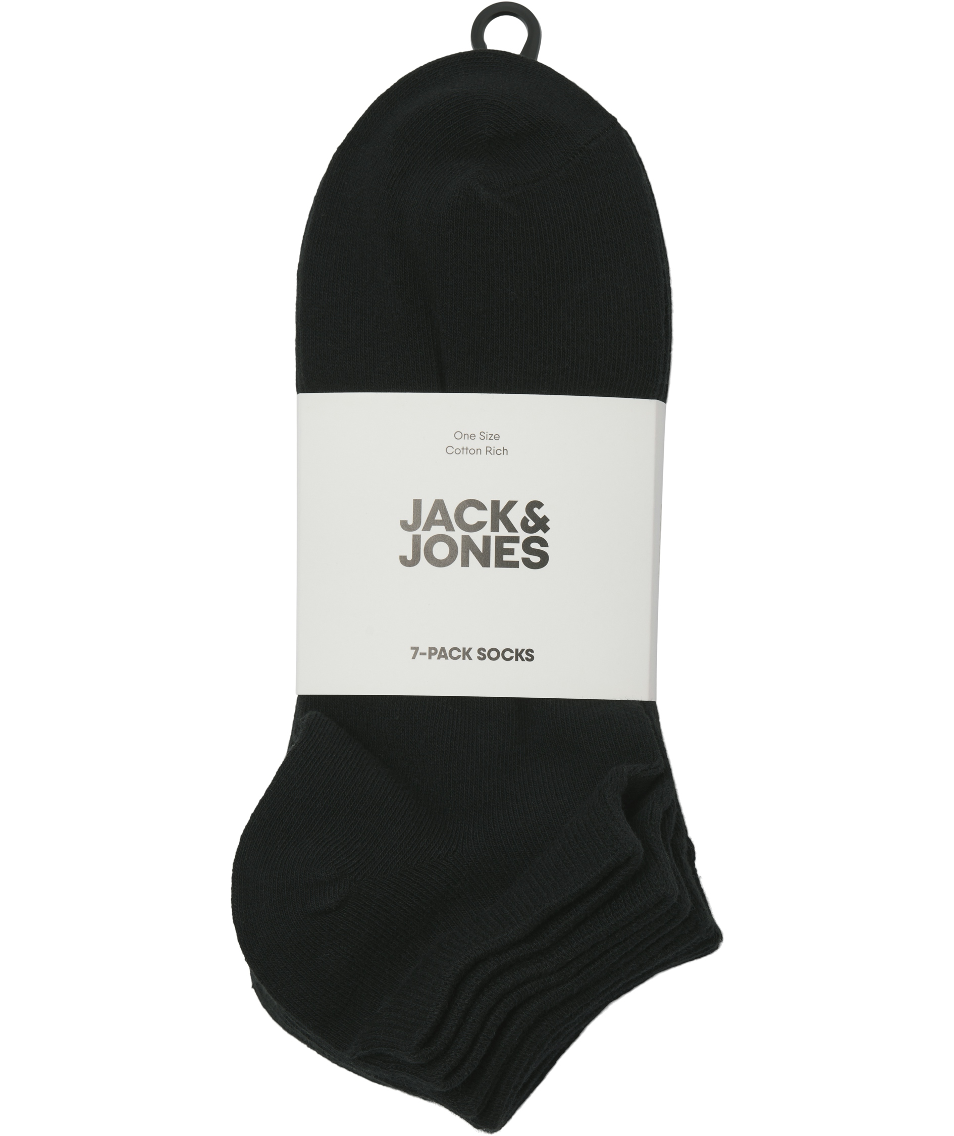 Jack & Jones JACDELAN 7-pack ankle socks, Black, Black, large image number 2