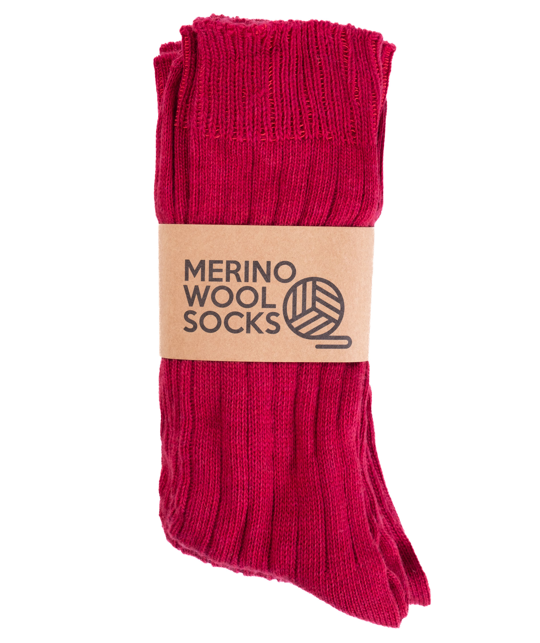 3-pack strumpor med merinoull, Blood red