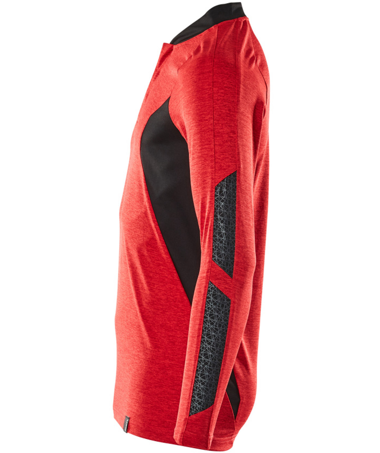 Mascot Accelerate Coolmax lang&aelig;rmet polo T-shirt, Signalr&oslash;d/sort, large image number 3