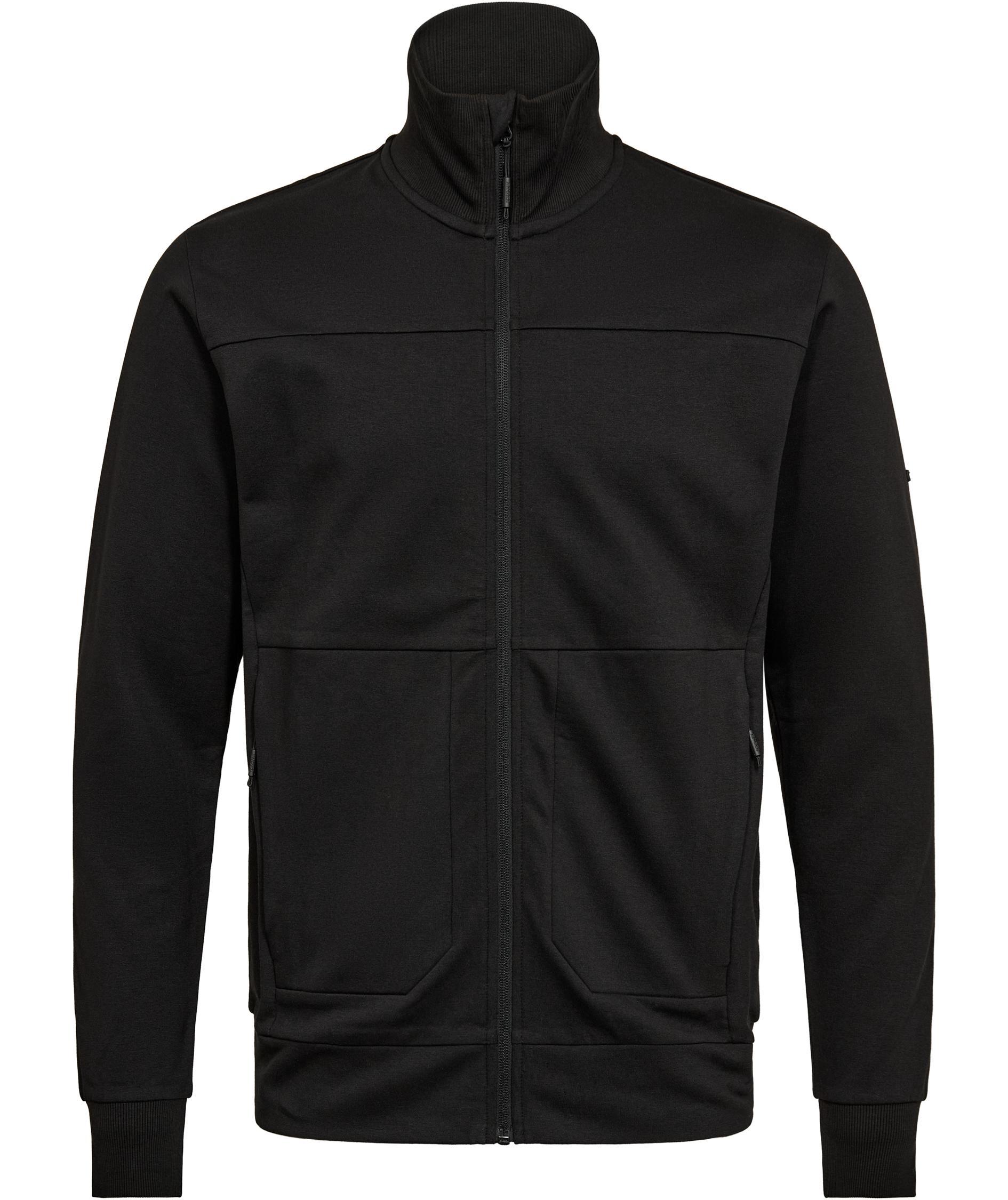 Engel Entire sweat cardigan, Svart, large image number 0