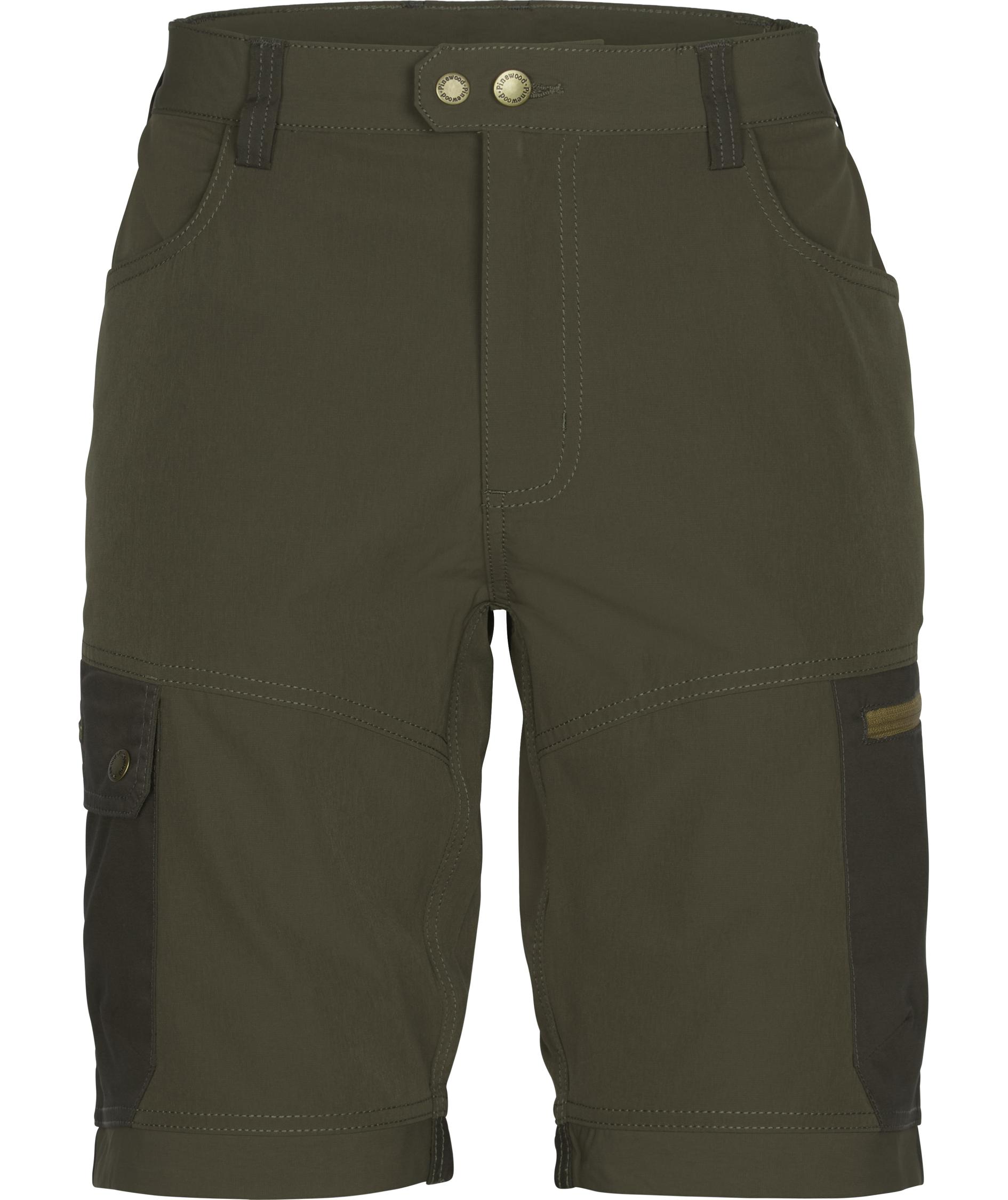 Pinewood Finnveden Trail Hybrid shorts, Dark Olive/Earth Brown