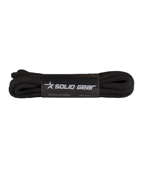 Solid Gear flame-retardant round laces, Black