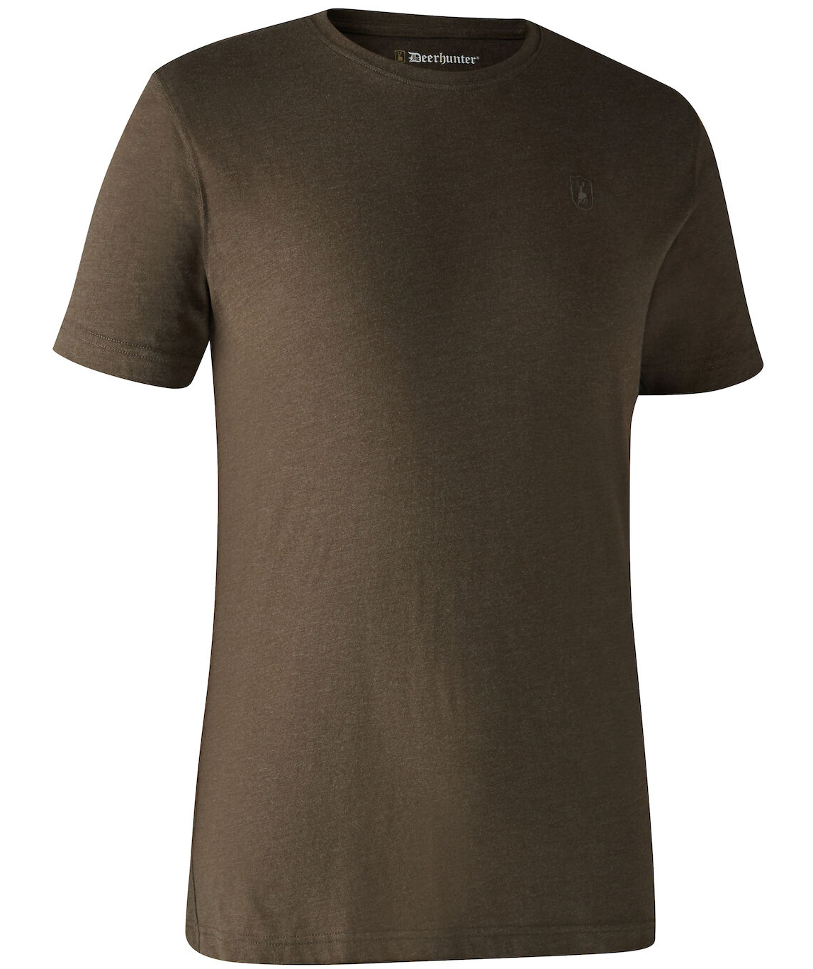 Deerhunter Basic 2-pack T-shirt, Brown Leaf Melange, large image number 3