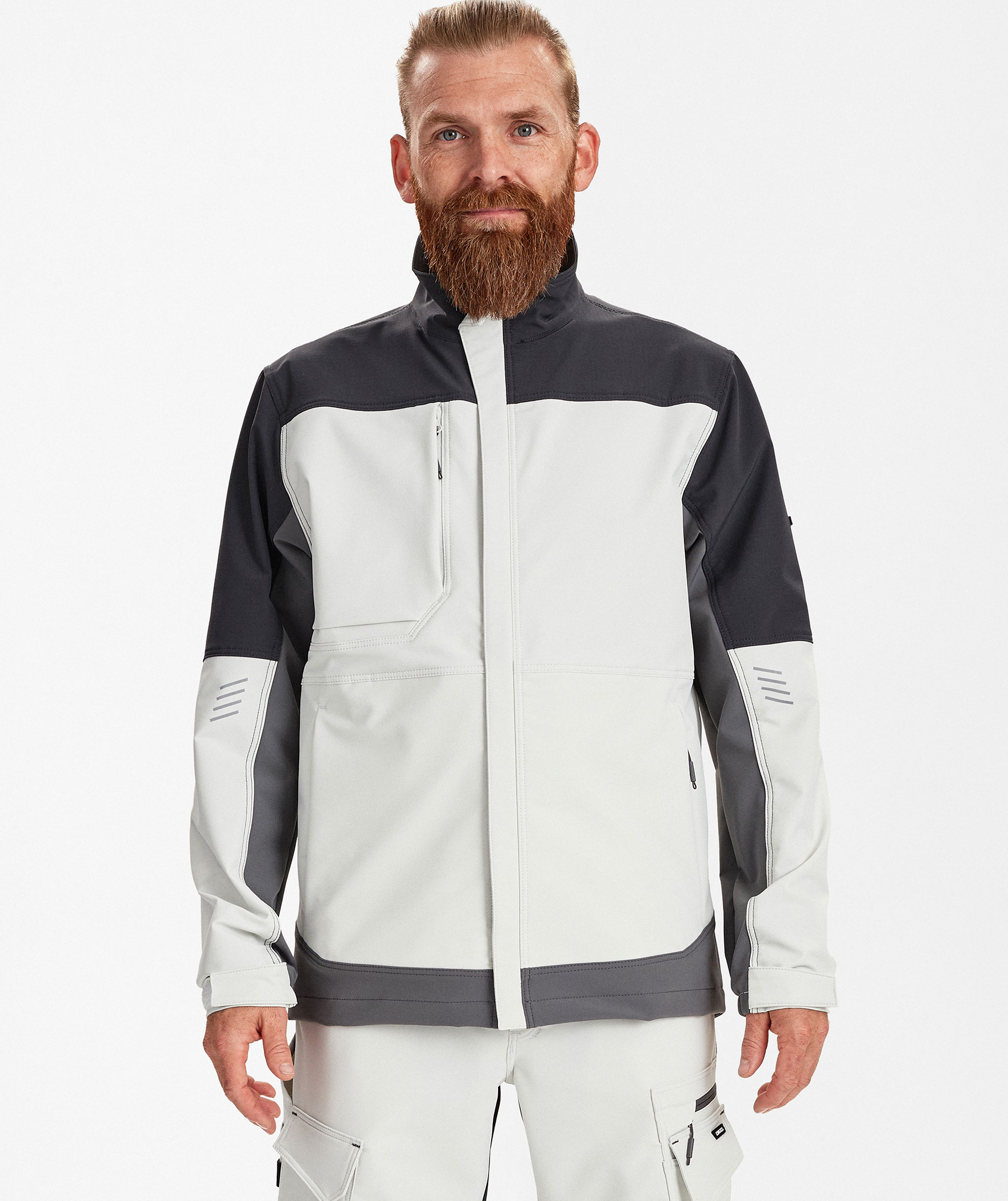 Engel Entire Arbeitsjacke full stretch, Bone White/Anthracite Grey, large image number 1
