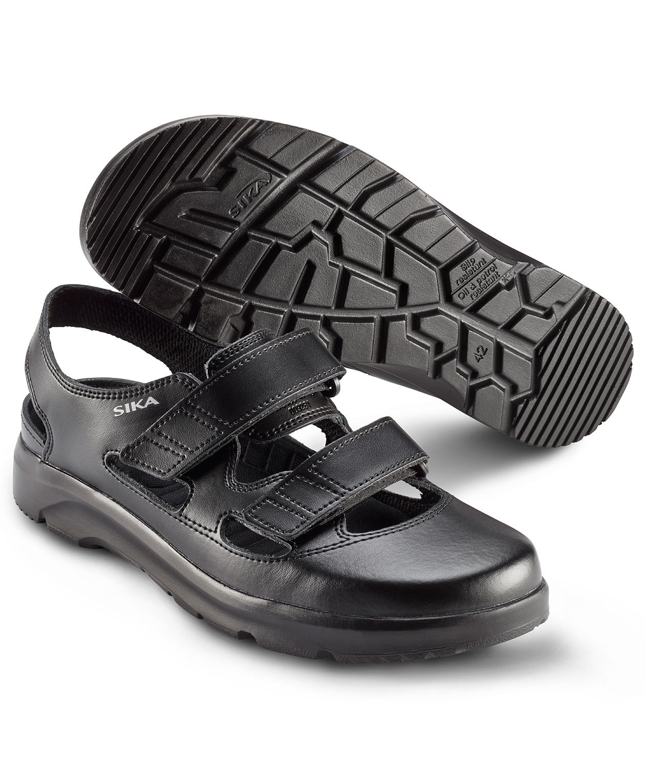 Sika OptimaX work sandals OB, Black, Black, swatch