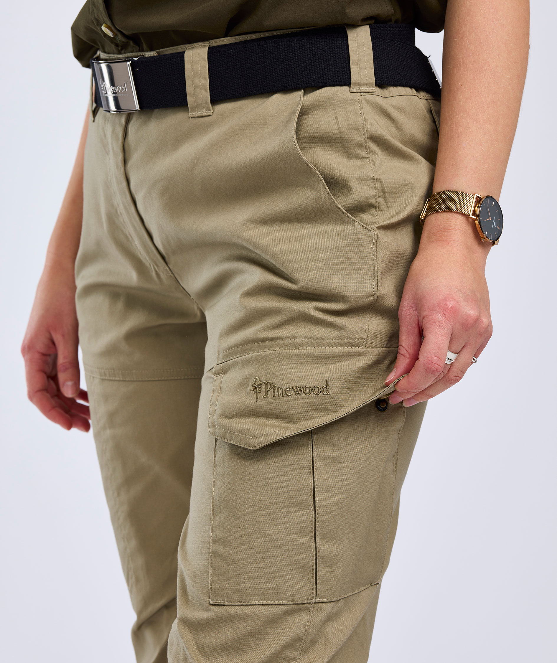 Pinewood Finnveden Outdoor damebukser, Light Khaki, large image number 5
