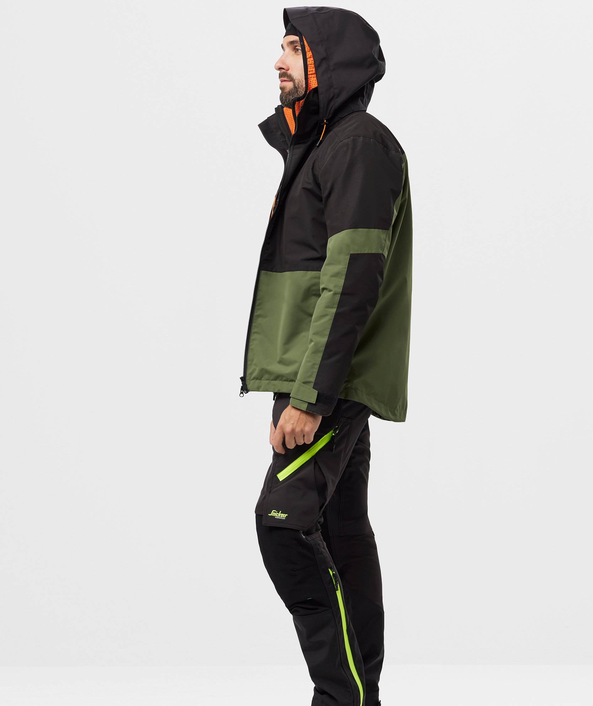 Snickers AllroundWork shell jacket 1304, Khaki Green/Black, large image number 5