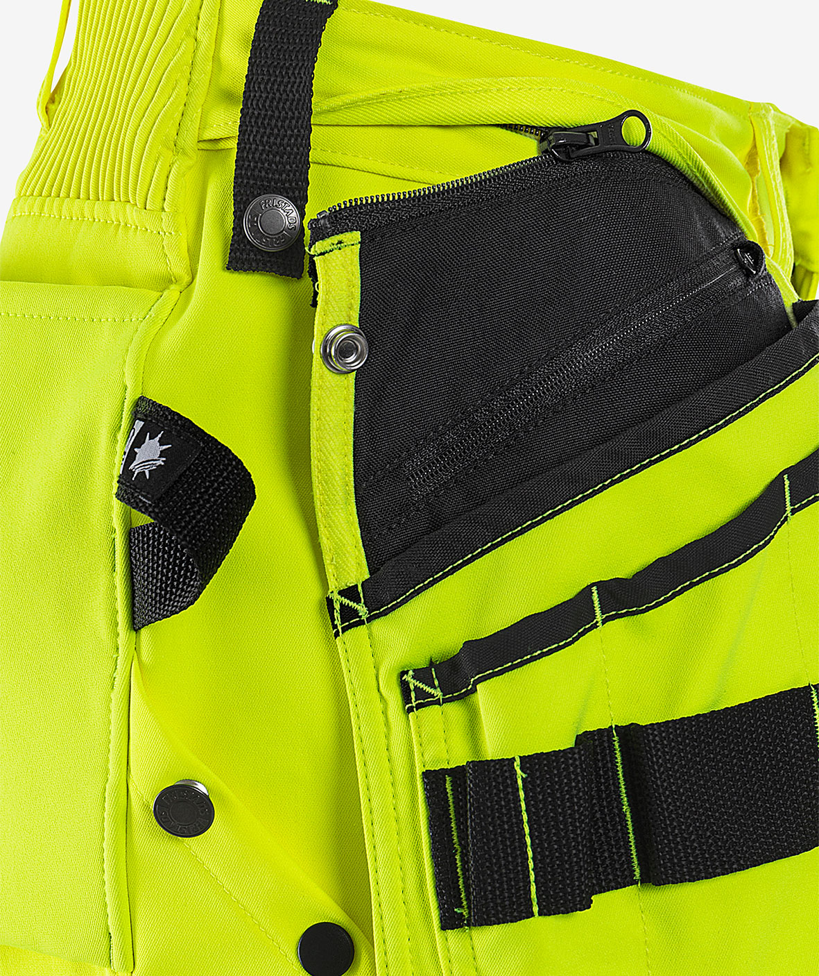 Fristads hantverkspiratbyxa 2666 GSTP, Varsel Gul/Svart, large image number 7