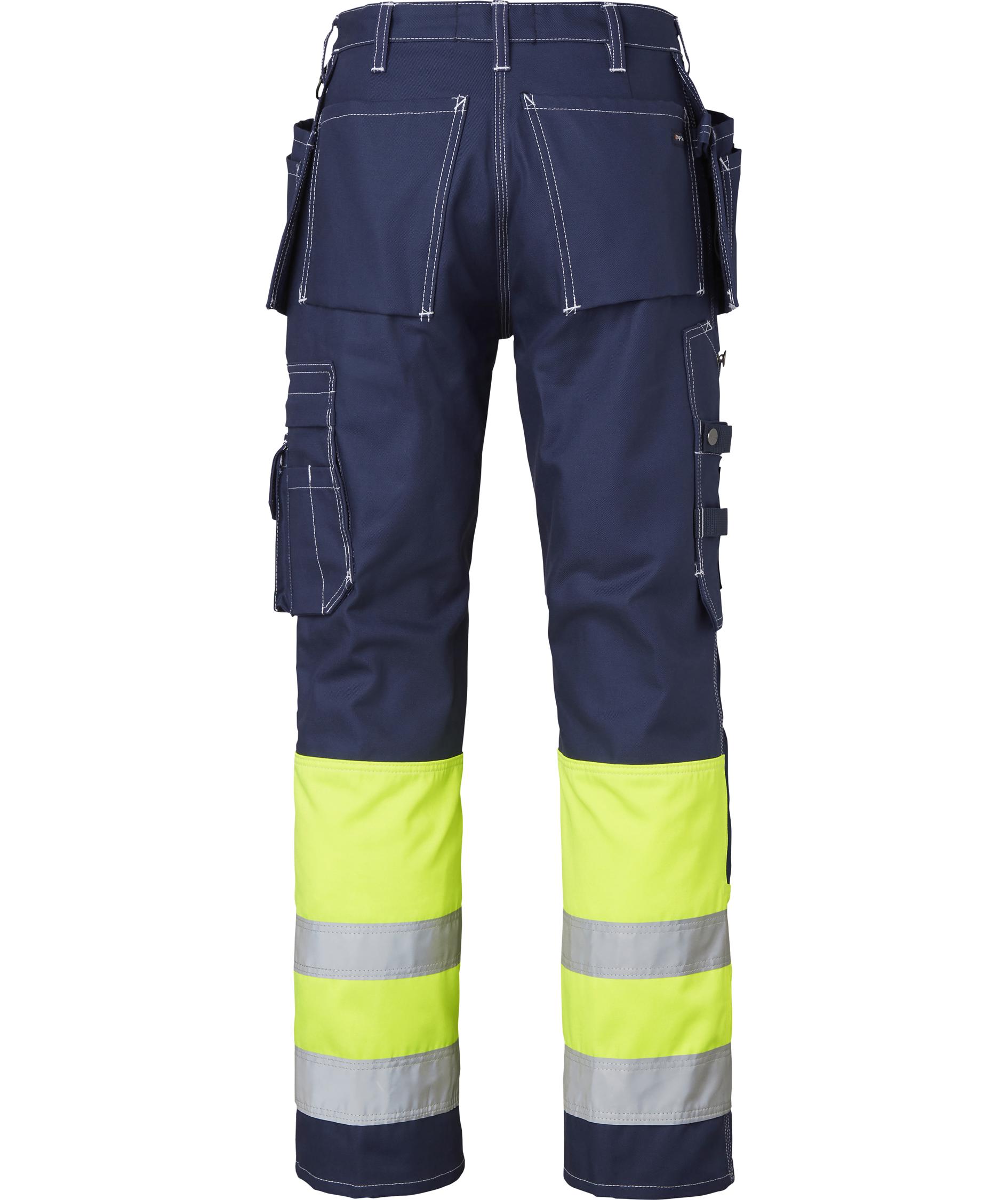 Top Swede h&aring;ndverksbukse 2515, Navy/Hi-Vis gul