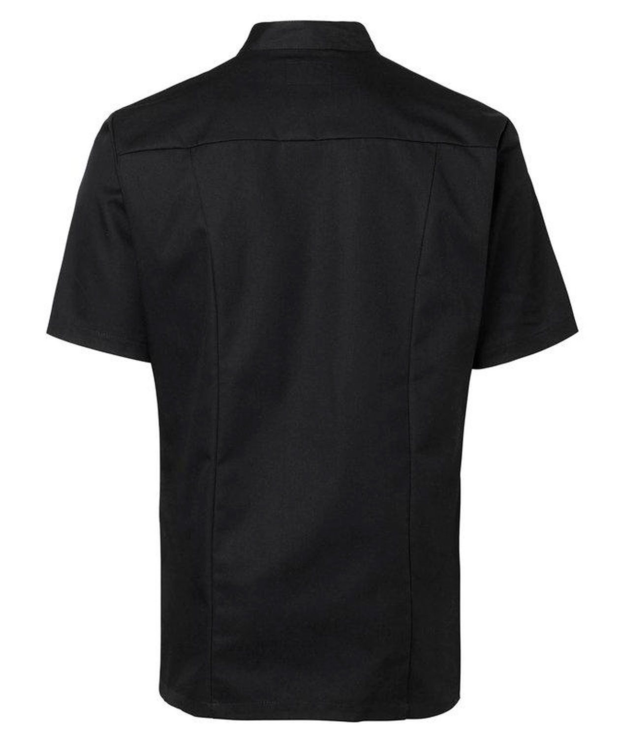Segers modern fit chefs shirt with short sleeves and snapbuttons, Black, large image number 2