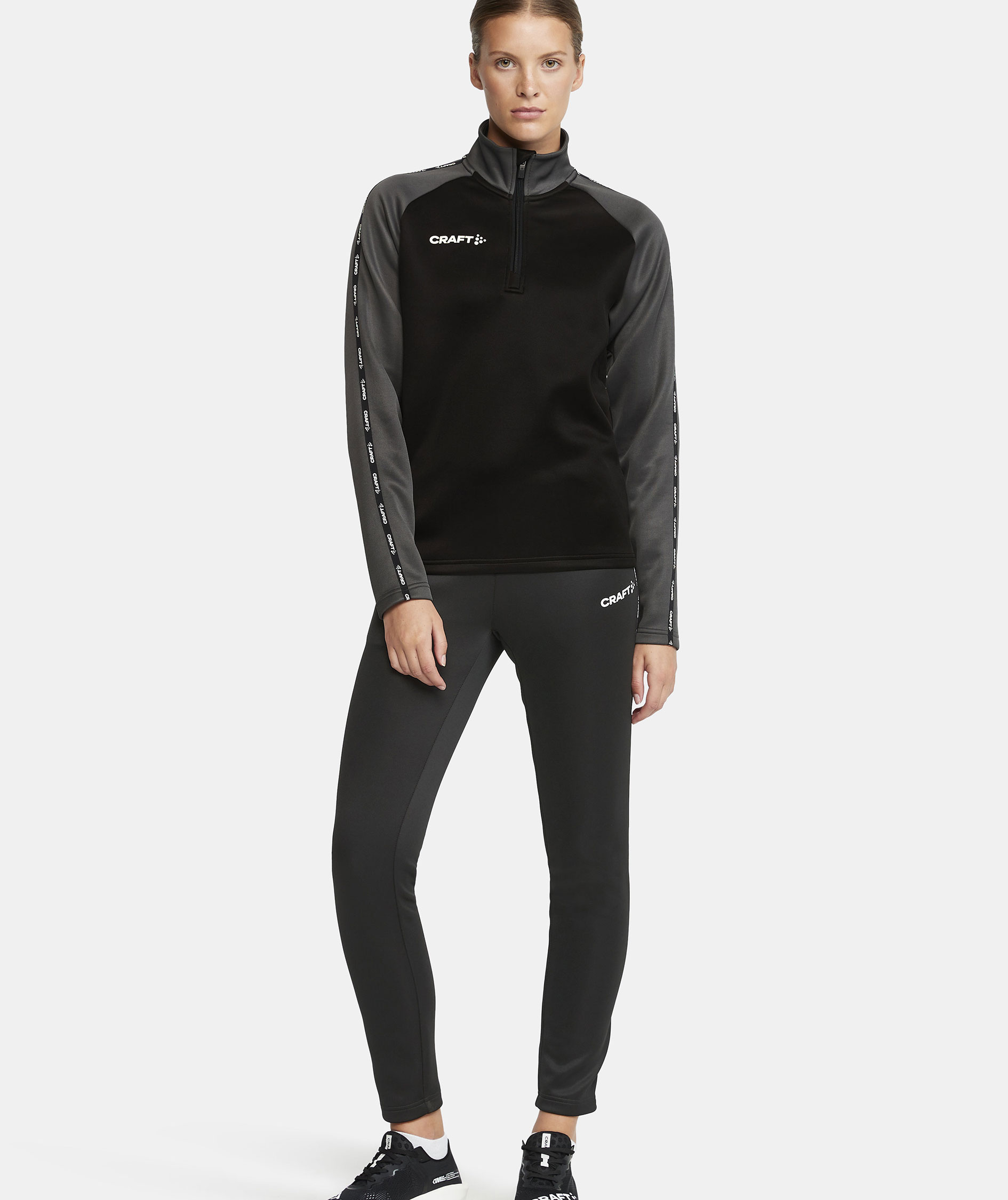 Craft Squad 2.0 halfzip tr&auml;ningstr&ouml;ja dam, Black/Granite