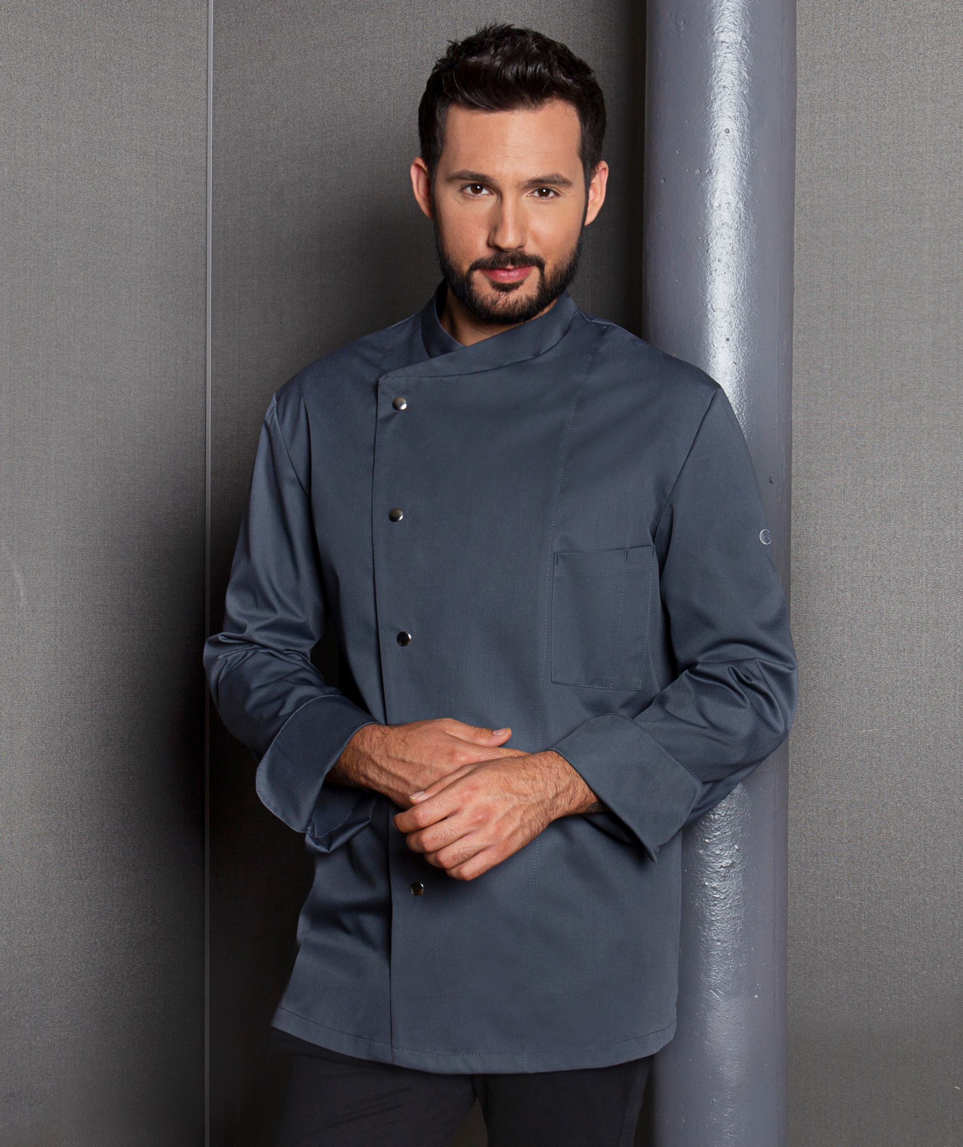 Karlowsky Lars chefs jacket, Anthracite, large image number 1