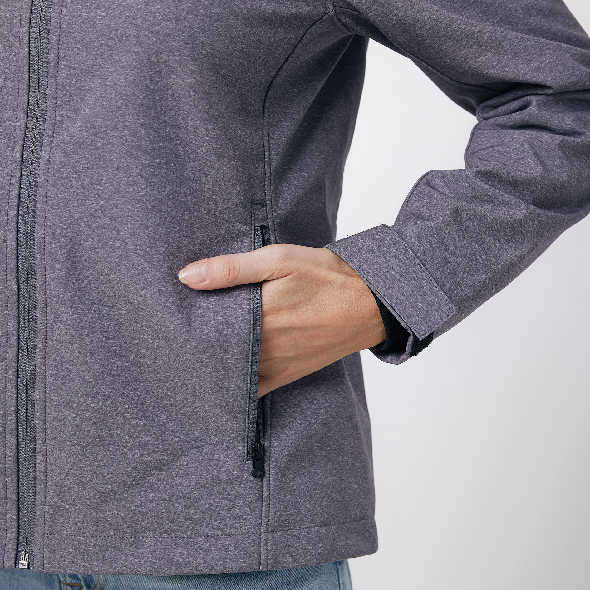 Iqoniq Makalu women's softshell jacket, Vulcano Heather Grey, large image number 7