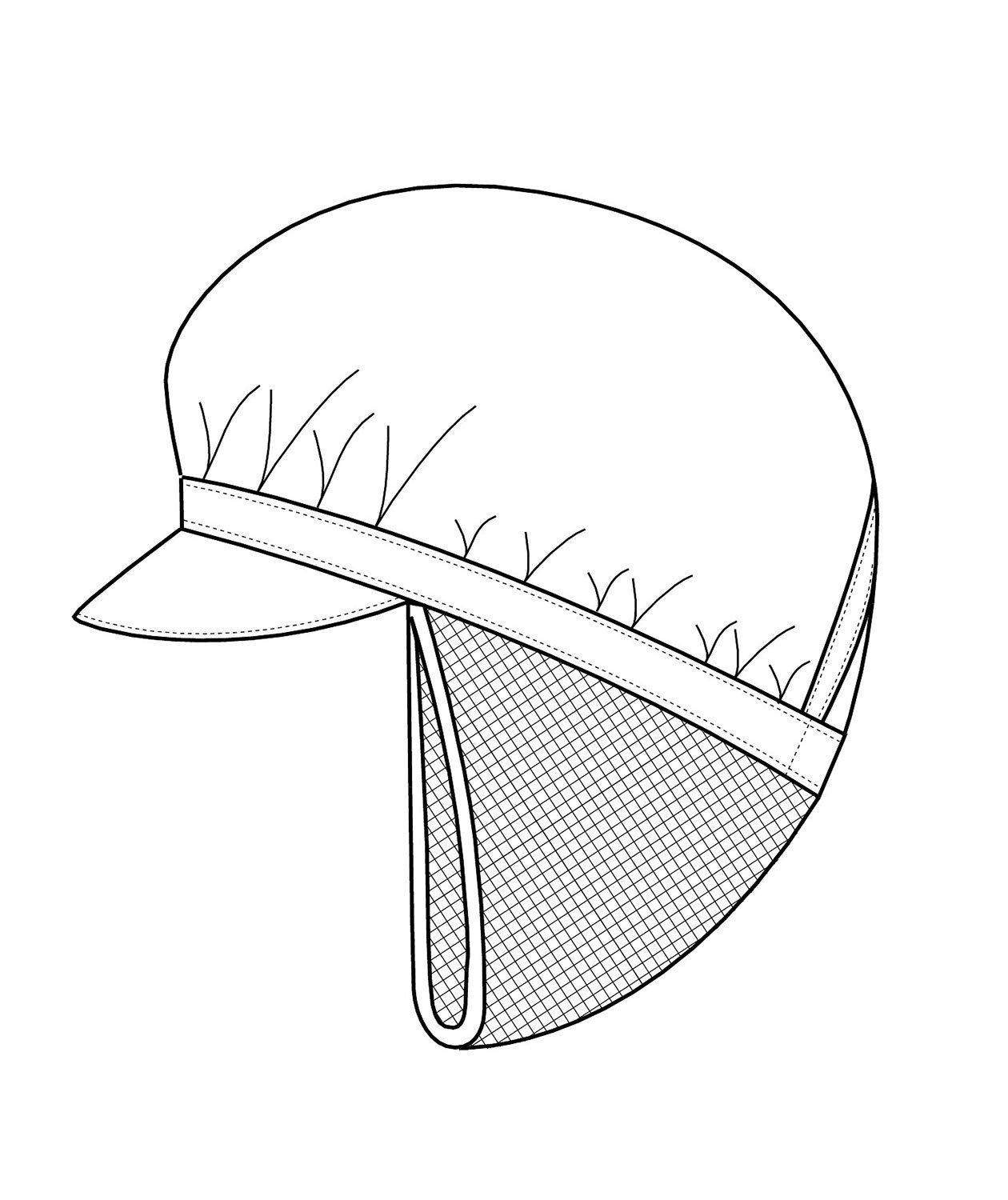 Kentaur HACCP cap with hair net, White, White, large image number 2