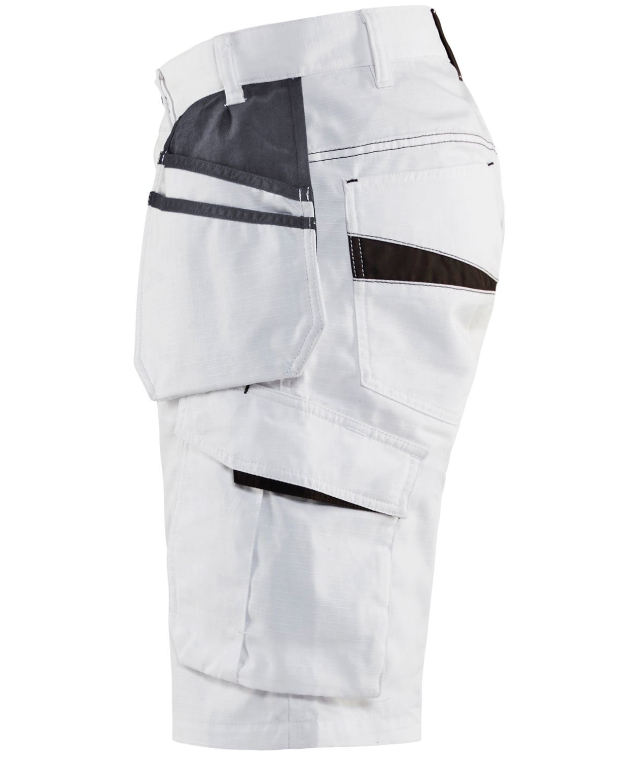 Bl&aring;kl&auml;der Unite hantverksshorts, Vit/m&ouml;rkgr&aring;, large image number 2