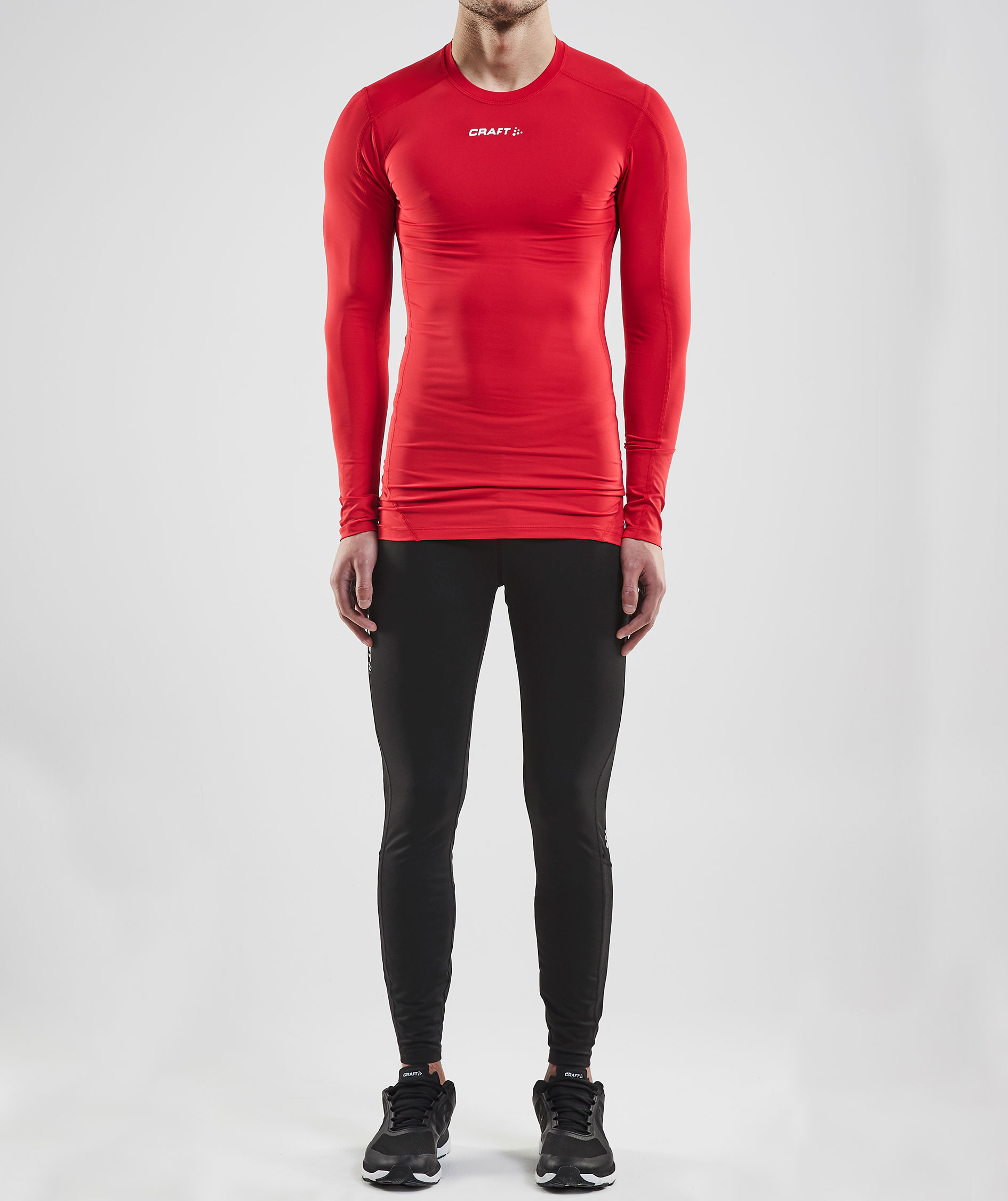 Craft Pro Control Compression l&aring;ng&auml;rmad T-shirt, Bright red, large image number 3