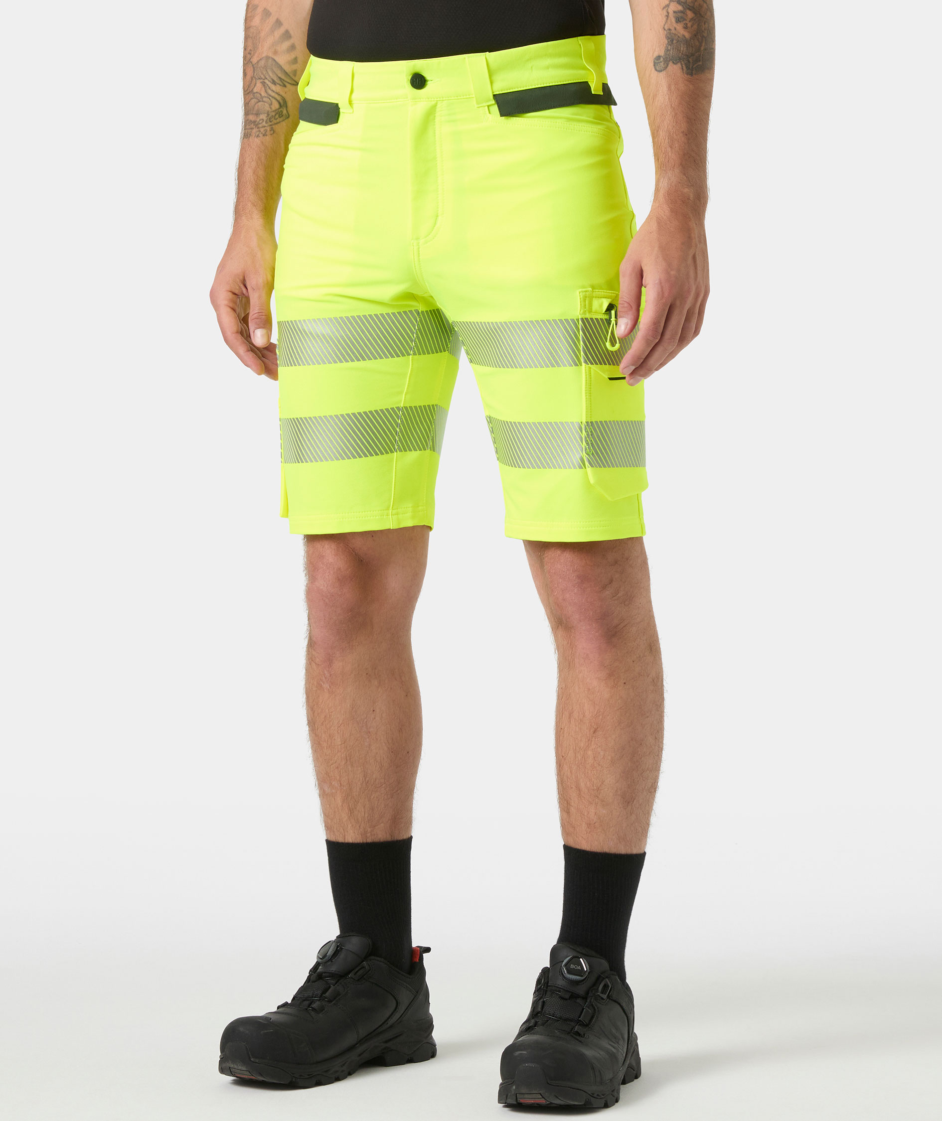Helly Hansen ICU Connect&trade; arbeidsshorts full stretch, Hi-vis Gul/Ebony