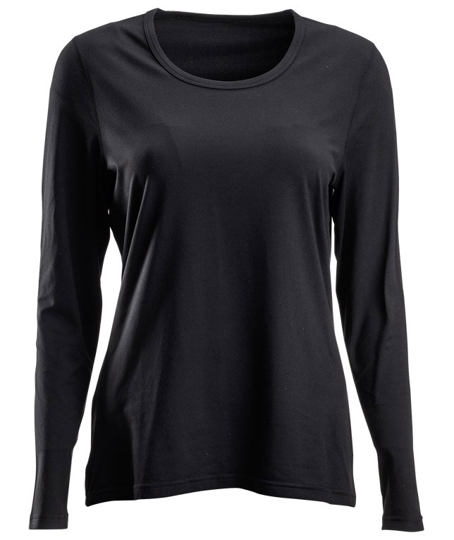 Kramp Active l&aring;ng&auml;rmad T-shirt dam, Svart