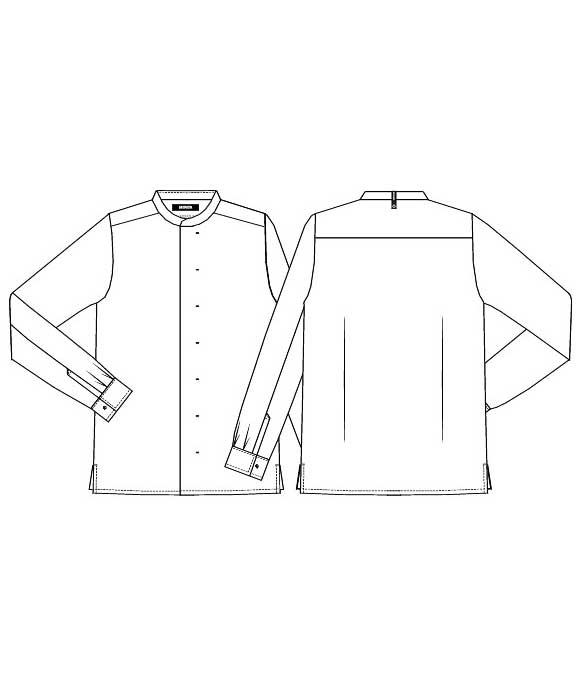 Kentaur modern fit kock-/service skjorta, Vit, large image number 3