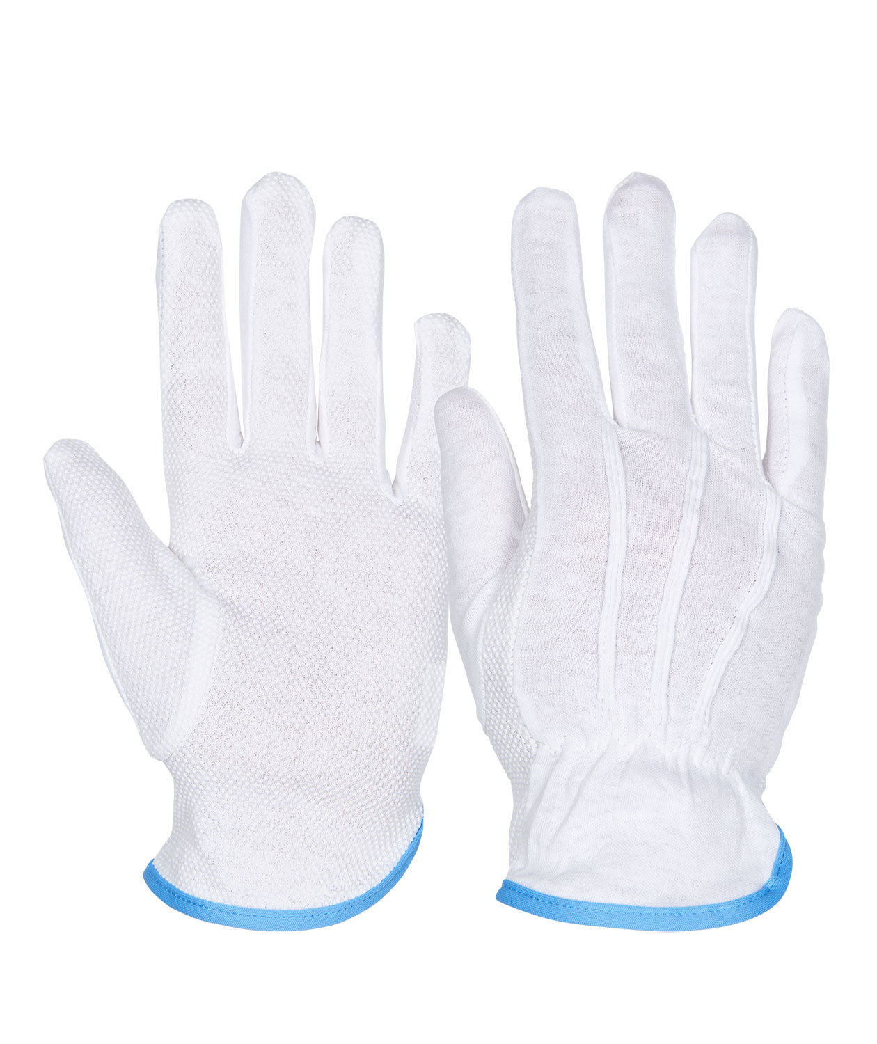 OS 12-pack special handskar med dots, Vit