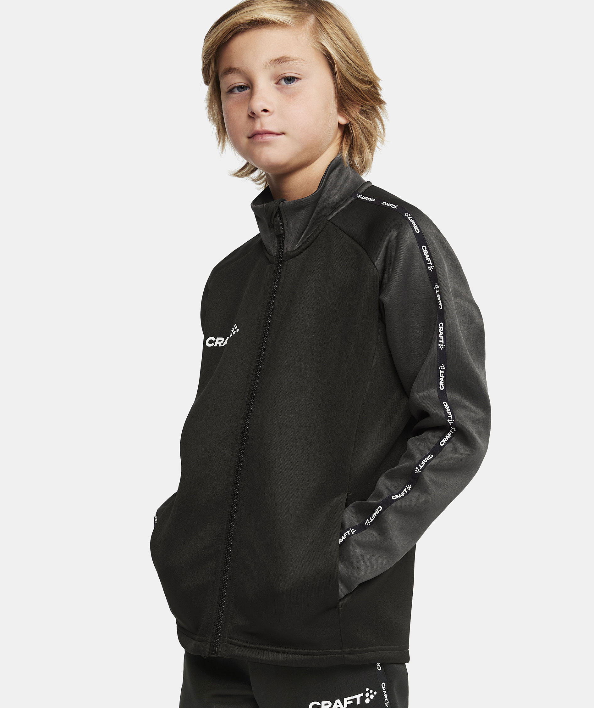 Craft Squad 2.0 cardigan for kids, Black/Granite, large image number 4