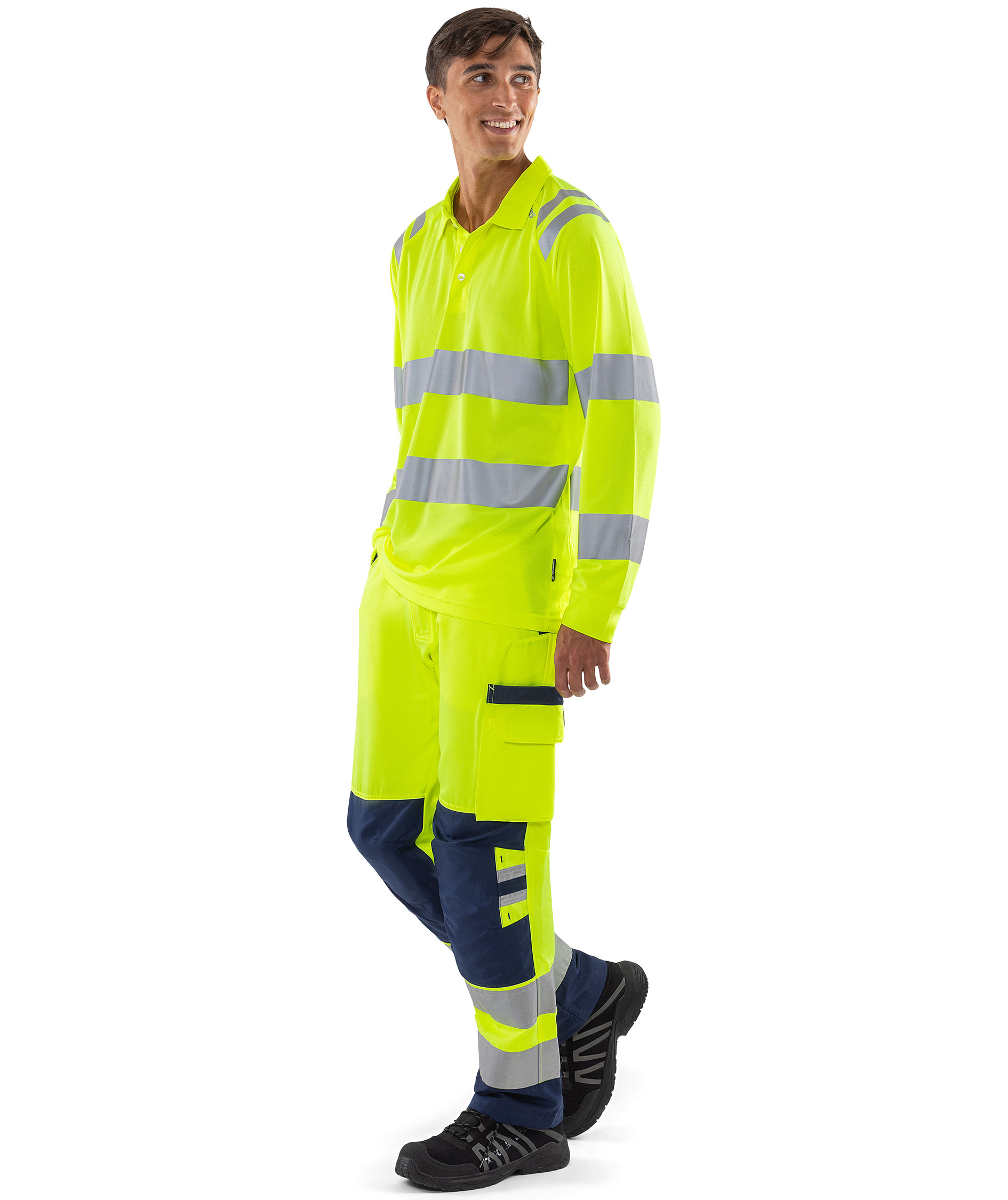 Fristads long-sleeved polo shirt 7864 GPST, Hi-Vis Yellow, large image number 7