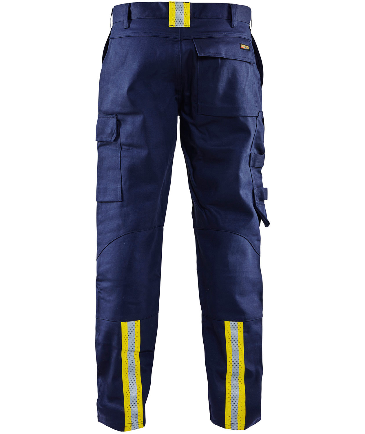 Bl&aring;kl&auml;der Anti-Flame sveisebukse, Marine/Hi-Vis gul