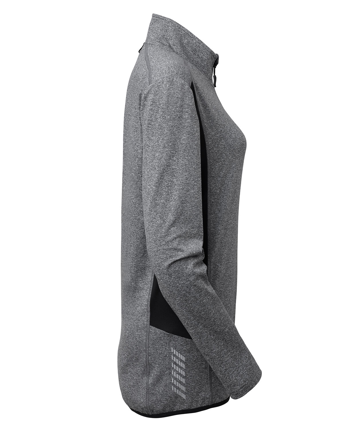 South West Sara half zip dame l&oslash;betr&oslash;je, Grey melange , large image number 2