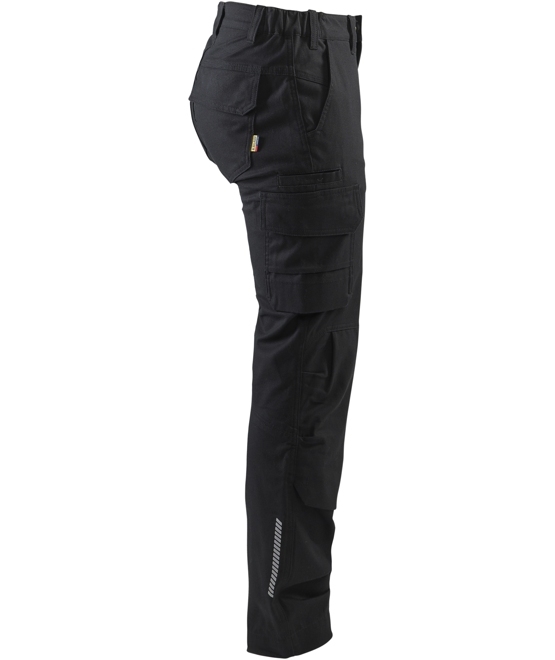 Bl&aring;kl&auml;der dame arbejdsbukser, Sort, large image number 3