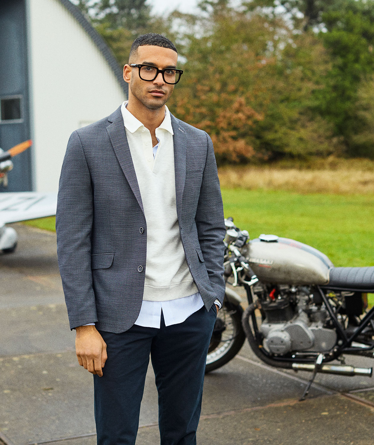 Sunwill Extreme Flexibility Modern fit blazer, Navy, large image number 8