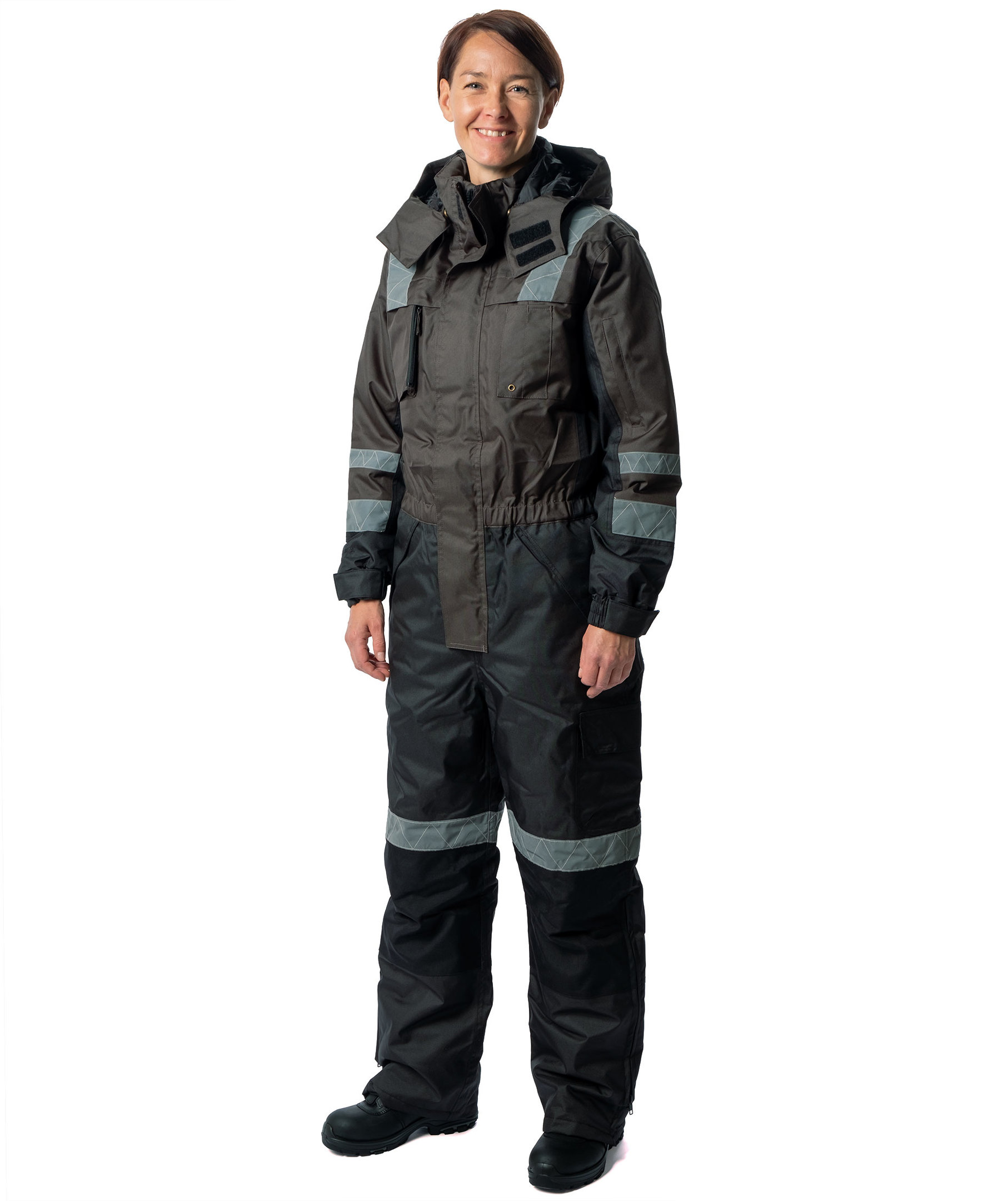 ELKA Working Xtreme termooverall dam, Kolgr&aring;/Svart, large image number 1